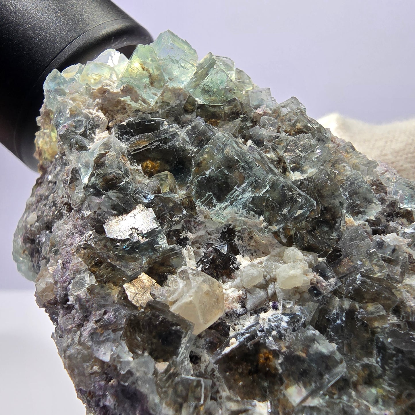 Große Phantom Fluorit Würfel, Quarz Stufe, doppelseitig grün Okorusu Namibia 110*53*36mm