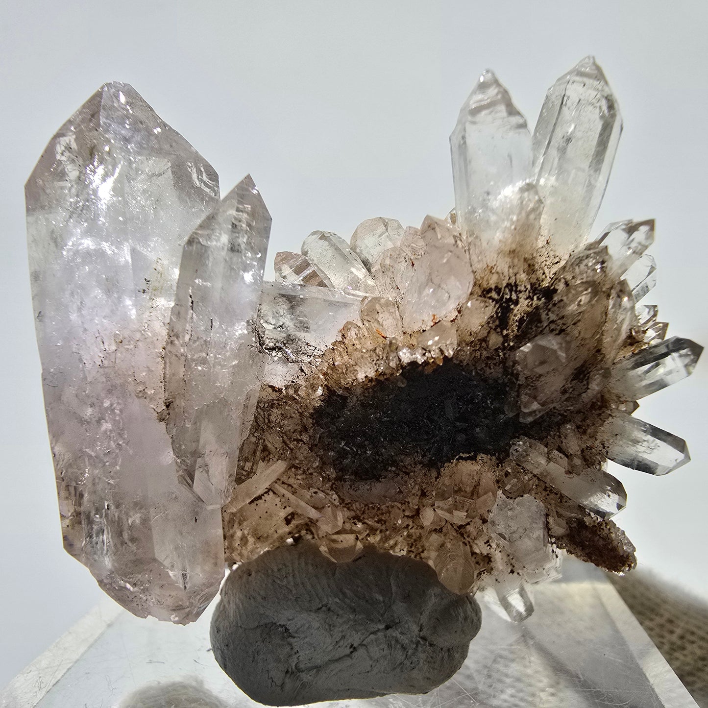 Skeleton Phantom Smoky Quartz DT Scepter Grade Valentine Pocket, Namibia 55*44*18mm