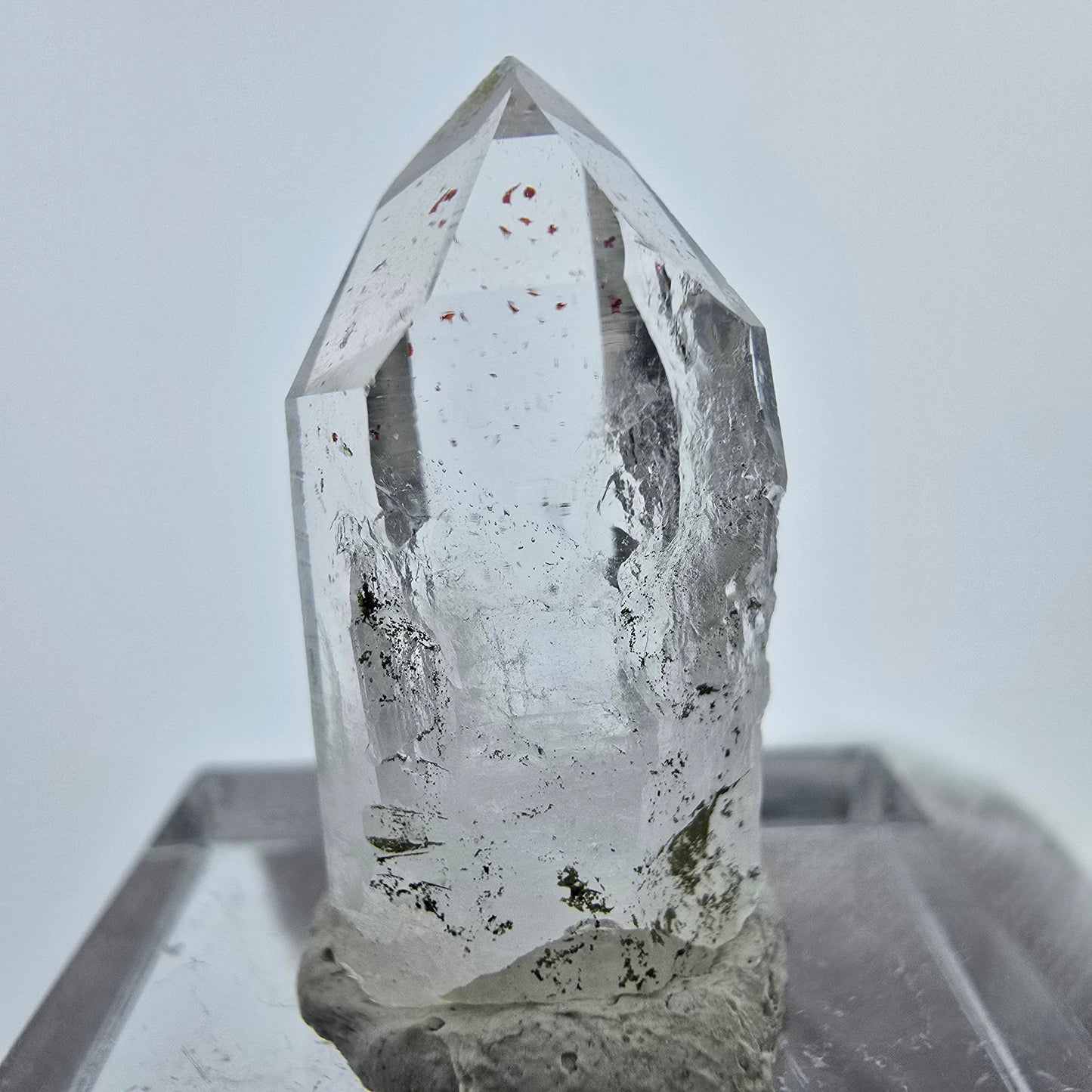 Klarer Harlekin Phantom Quarz Kristall Streep Mine, Goboboseb Namibia 26*11*11mm