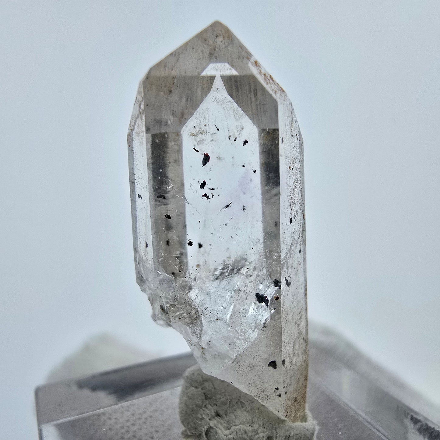 Klarer Harlekin Phantom Quarz Kristall Streep Mine, Goboboseb Namibia 31*11*11mm