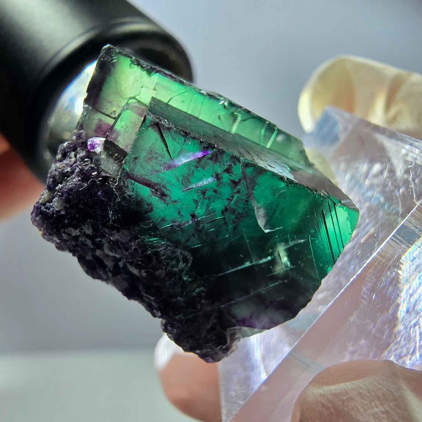 Rare Fluorite Cube Specimen, green purple Okorusu, Namibia 26*23*20mm