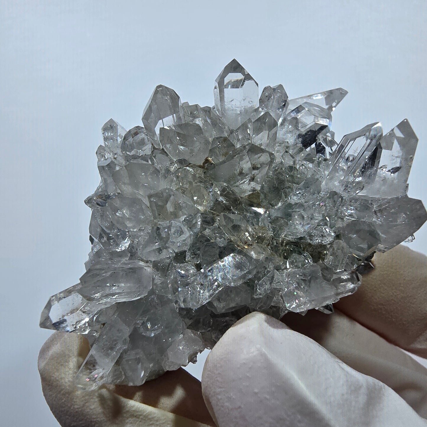 Quartz Starburst, spécimen de chlorite, mine Streep, Goboboseb, Namibie, 54 x 33 x 31 mm