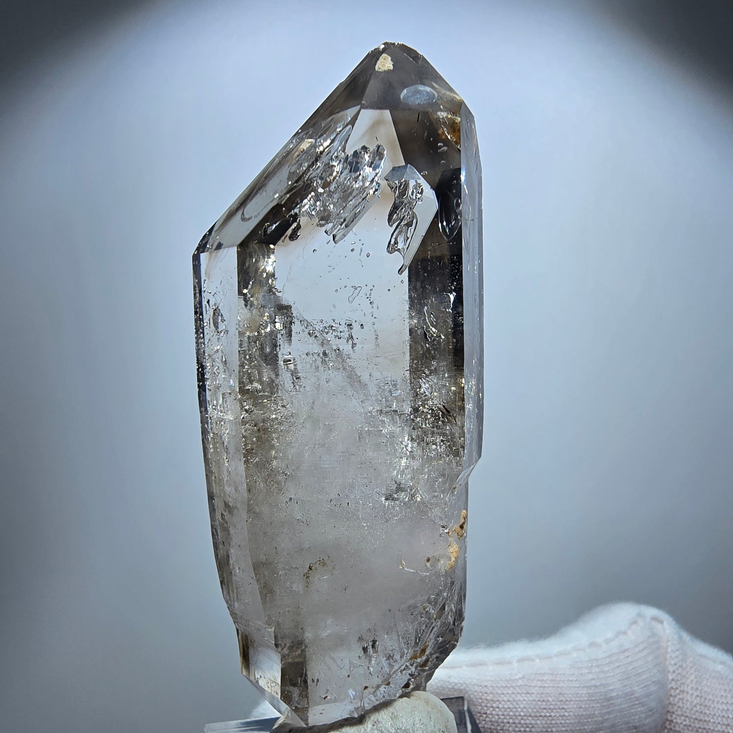 Großer Phantom Rauchquarz DT Zepter Kristall Goboboseb, Namibia 67*25*18mm