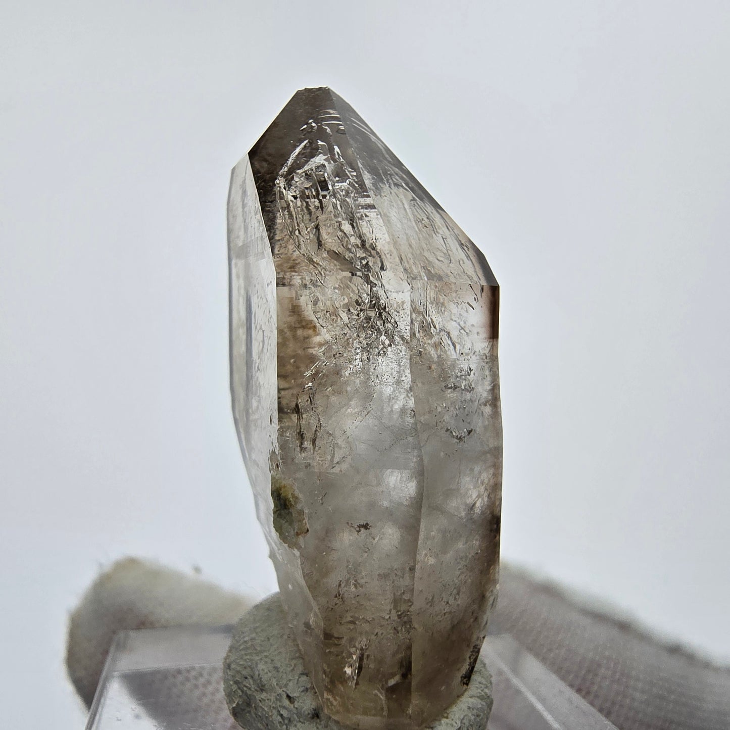 Enhydro Phantom Smoky Quartz Sceptre Tip 2x Bubble Goboboseb, Namibie 35*18*13mm