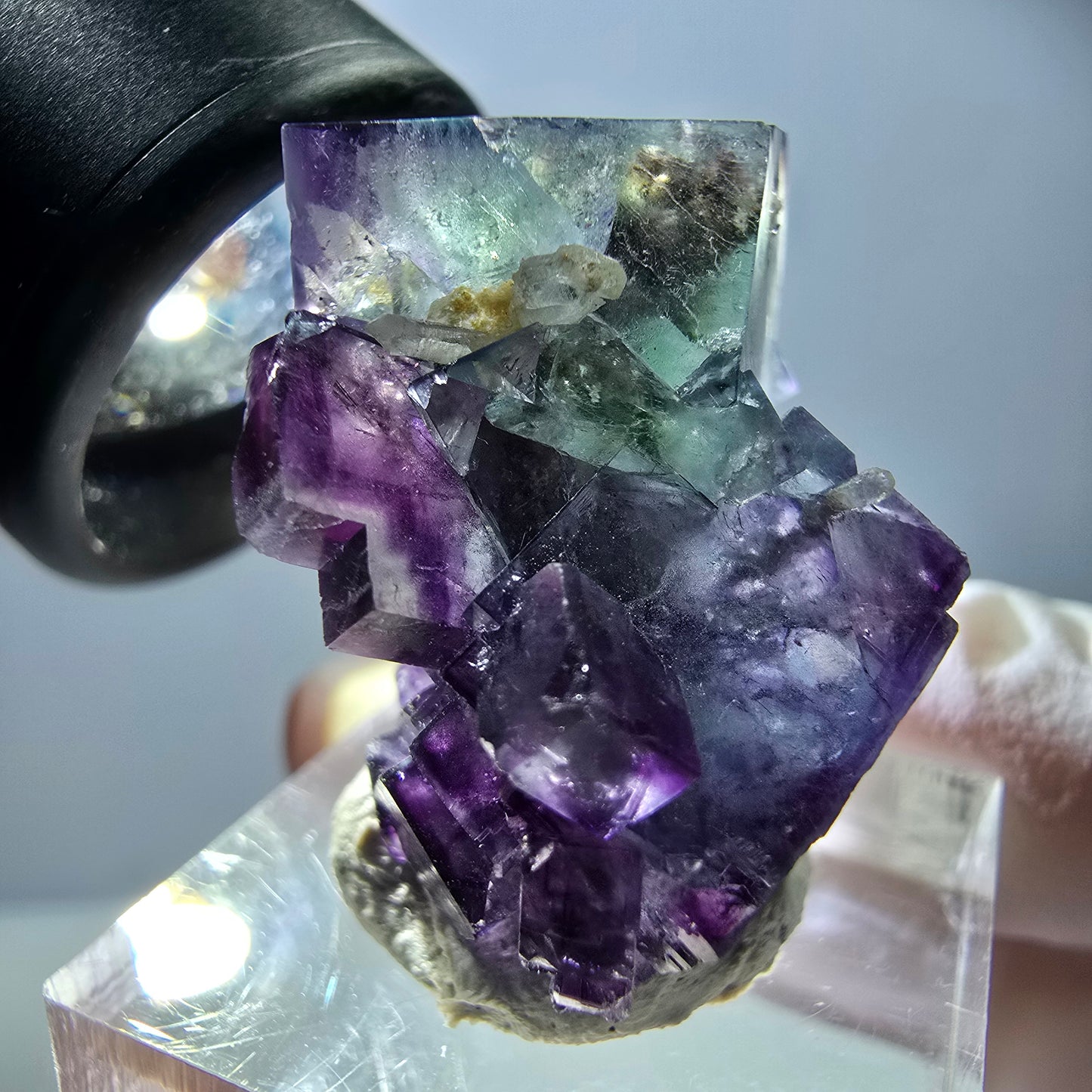 Rare Fluorite Cube Specimen, green purple Okorusu, Namibia 35*27*20mm