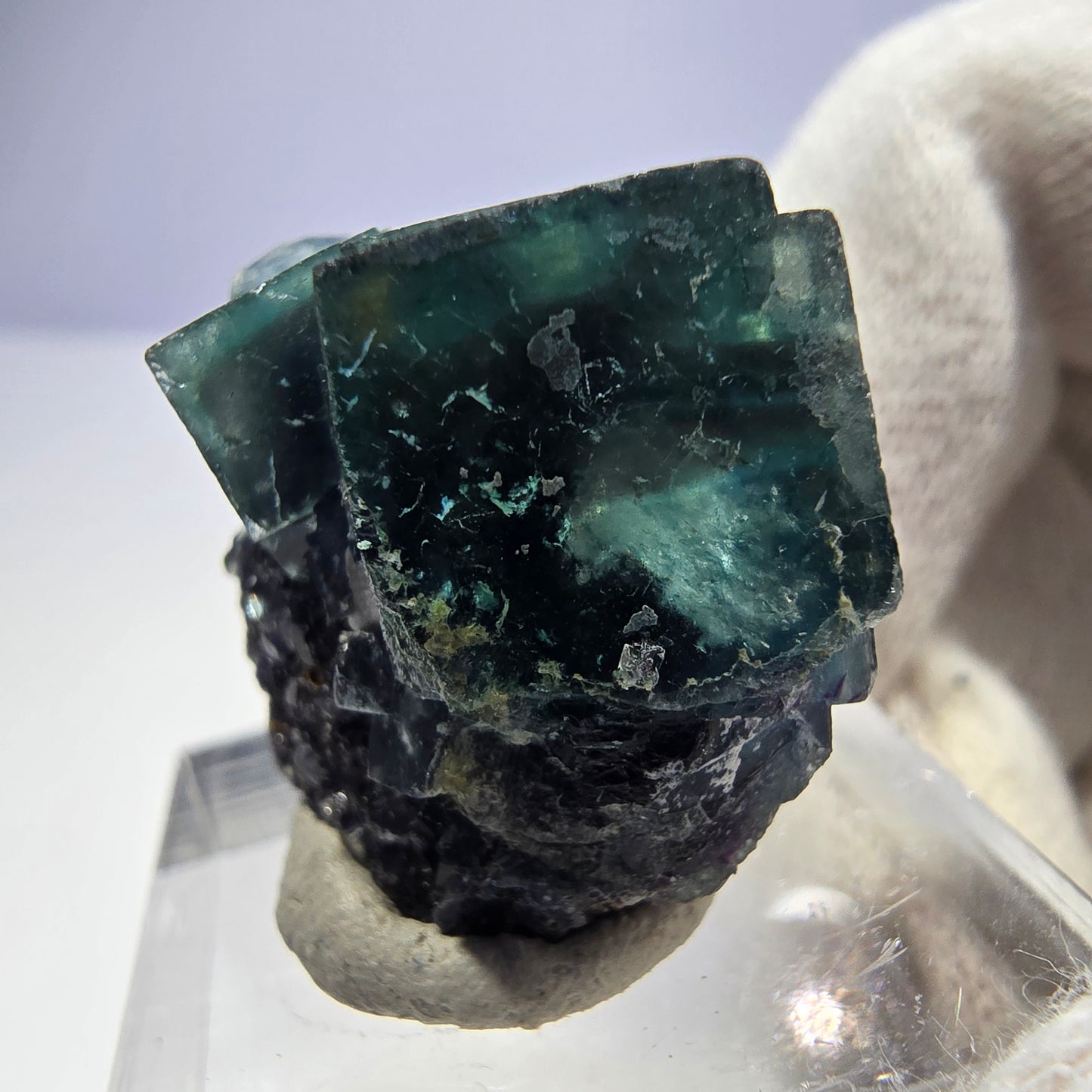 Phantom Fluorite Cube Specimen, Zonal - New Find! Okorusu, Namibia 24*20*19mm