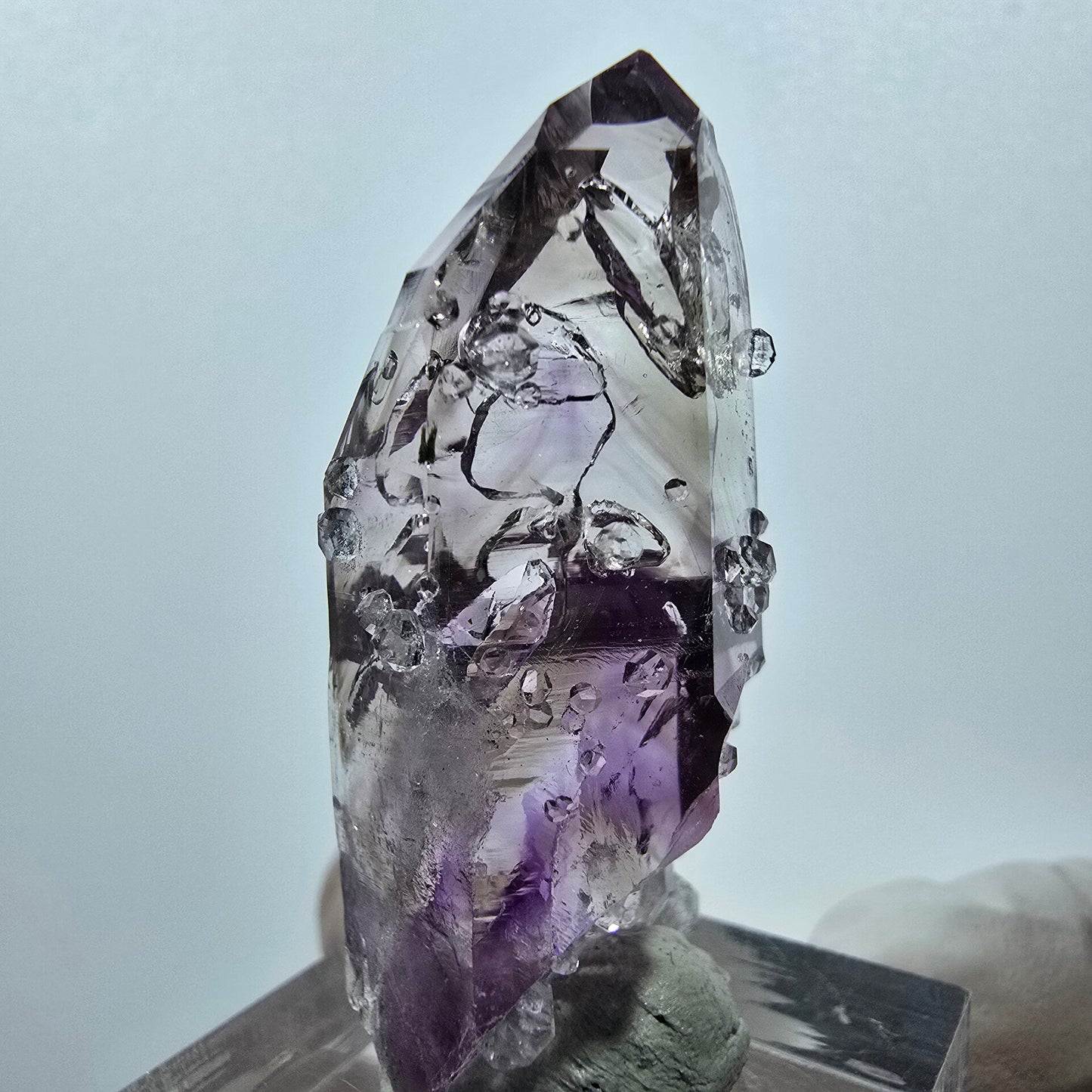 Enhydro Phantom Amethyst with Analcim Streep Mine, Goboboseb, Namibia 42*17*17mm