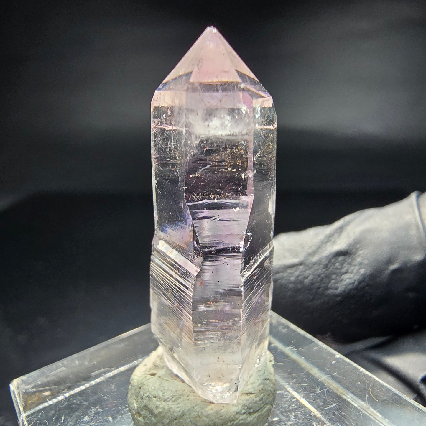 Klare Phantom Amethyst Zepter Spitze Goboboseb Namibia 31*11*9mm Sammlung