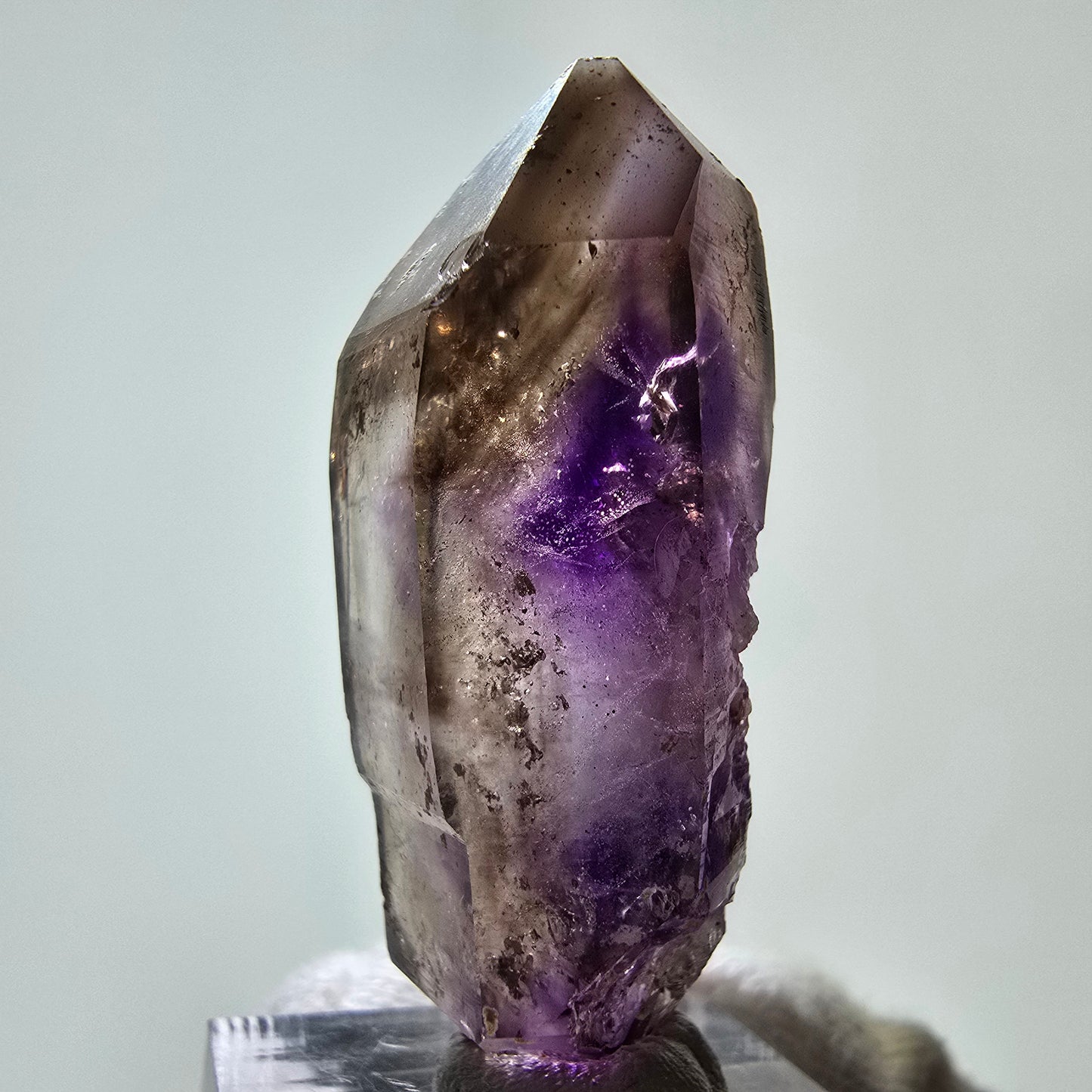 Améthyste fantôme rare DT Scepter Point Brandberg, Namibie 48 x 21 x 15 mm