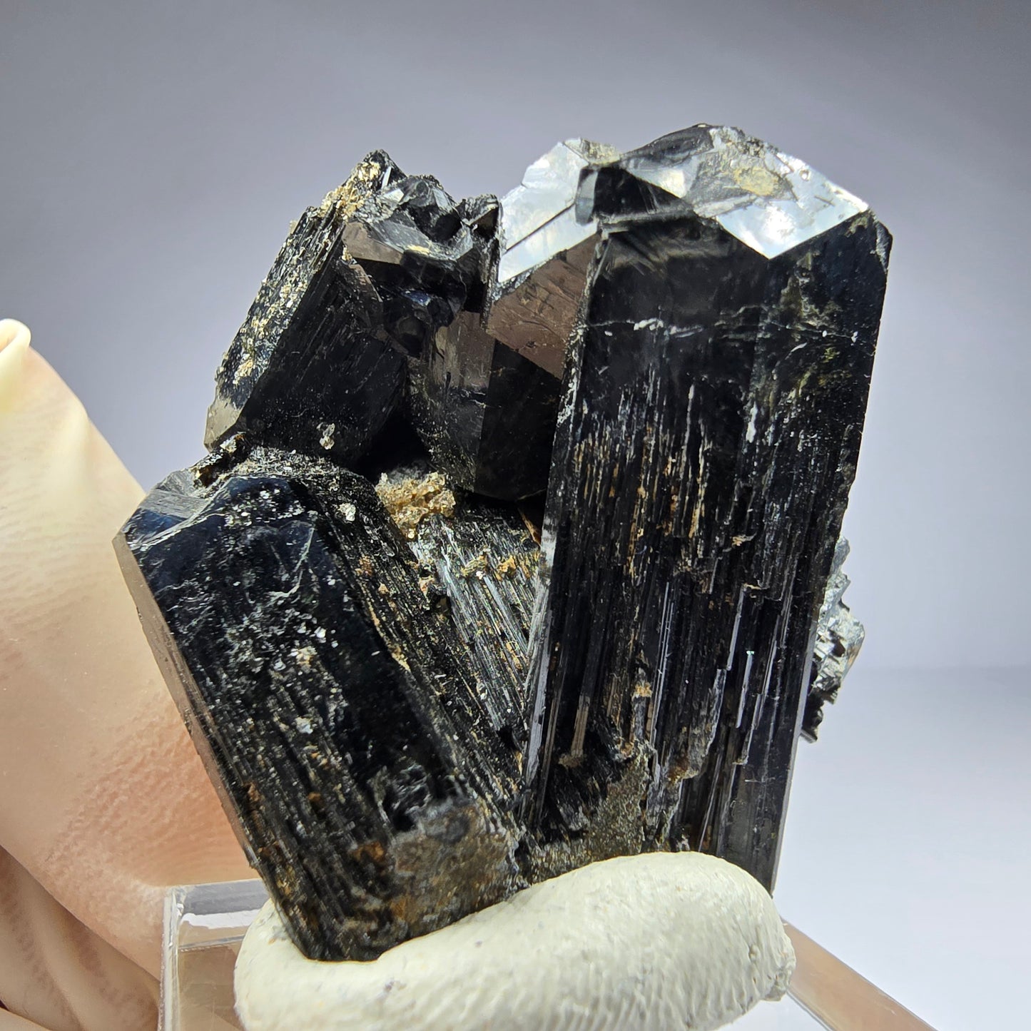 Seltene Schörl Turmalin Stufe schwarz 39*31*26mm Erongo, Namibia Sammlung