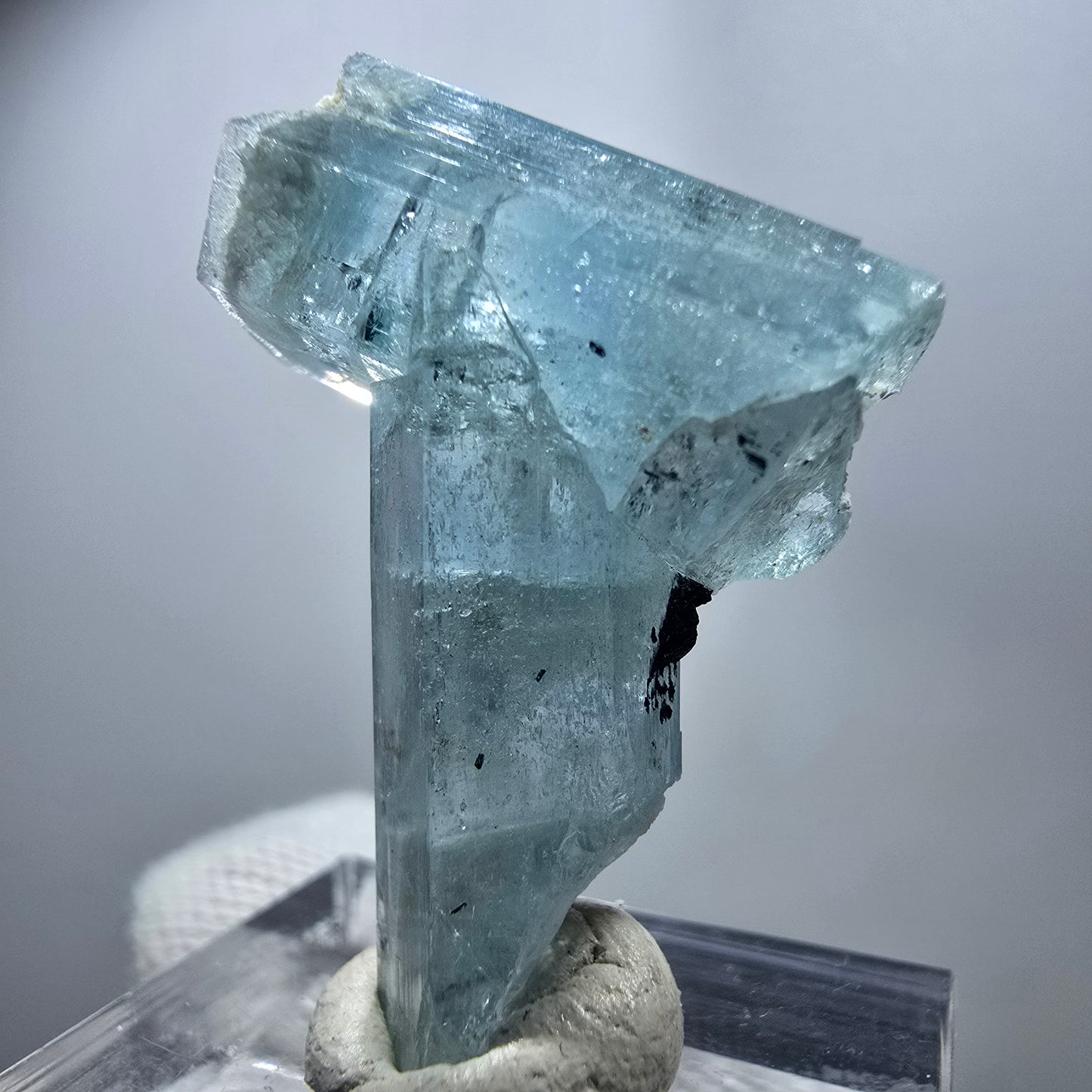 Seltener Aquamarin X mit Orthoklas, Schörl Turmalin Erongo, Namibia 30*21*10mm
