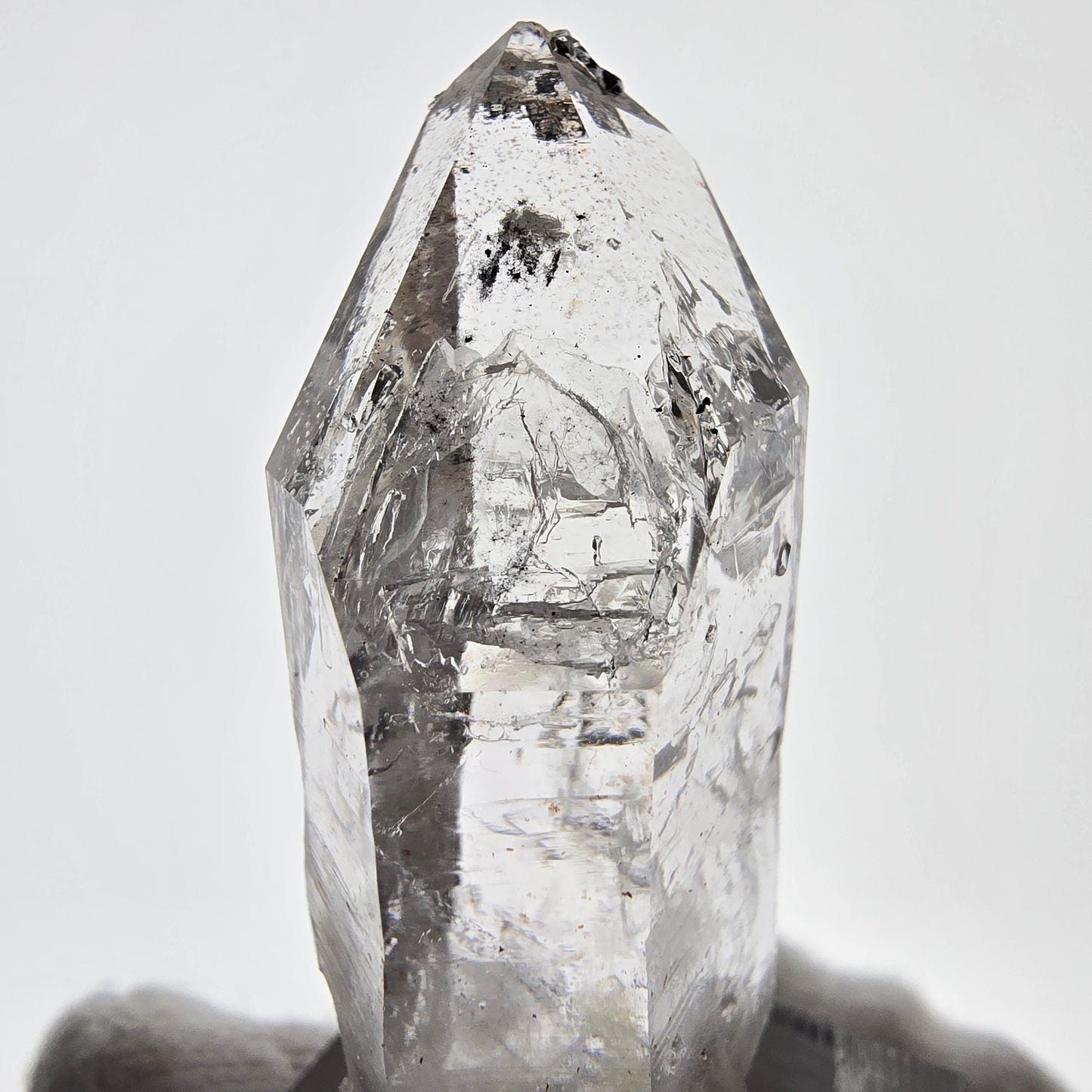 Enhydro Skeleton Smoky Quartz Scepter, 1x Bubble Valentine Pocket, Namibia 48*21*15mm