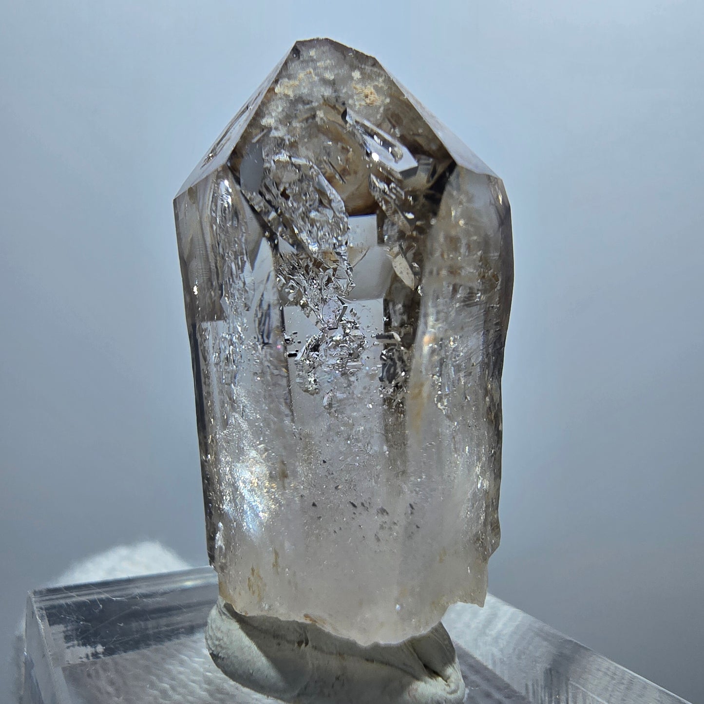 Enhydro Phantom Smoky Quartz Scepter, 1x Bubble Goboboseb, Namibia 33*22*14mm