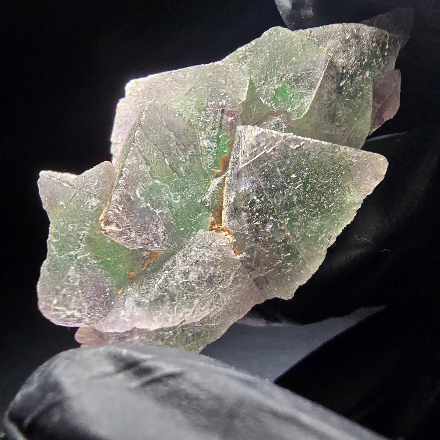 Phantom Fluorit Würfel Stufe grün lila Okorusu, Namibia 46*29*12mm Sammlung