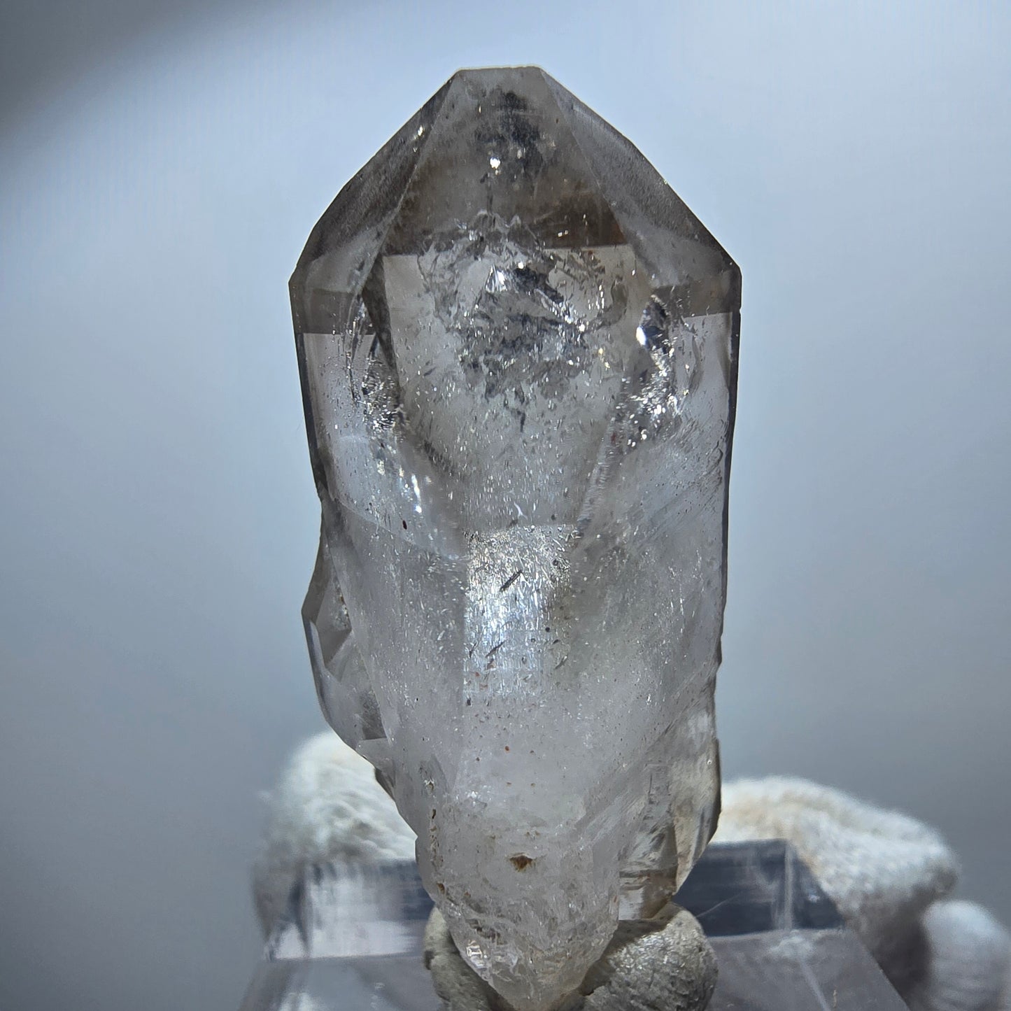 Klare Phantom Rauchquarz Zepter DT Spitze Goboboseb, Namibia 39*17*14mm