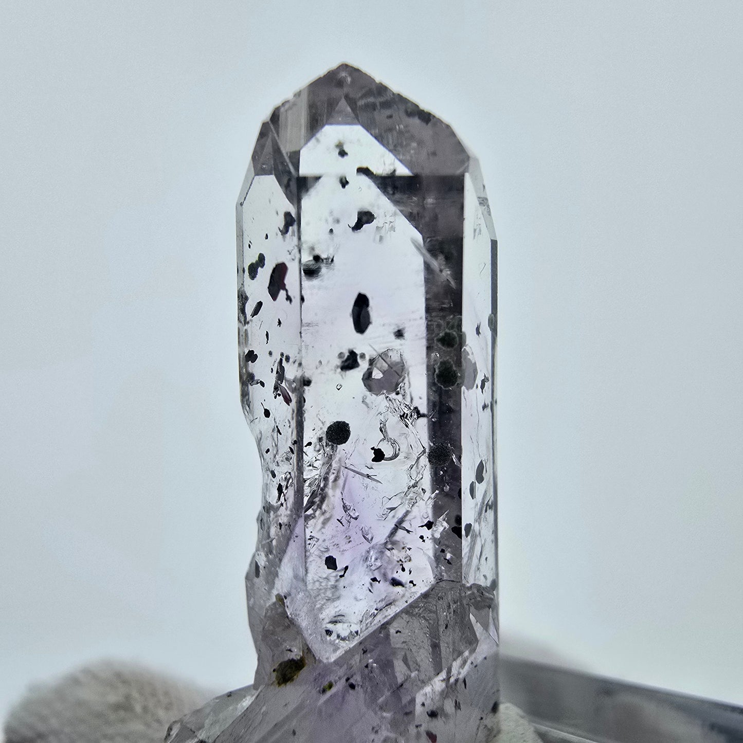 Enhydro Phantom Amethyst Hämatit Quarz Streep Mine Goboboseb Namibia 30*14*10mm Sammlung
