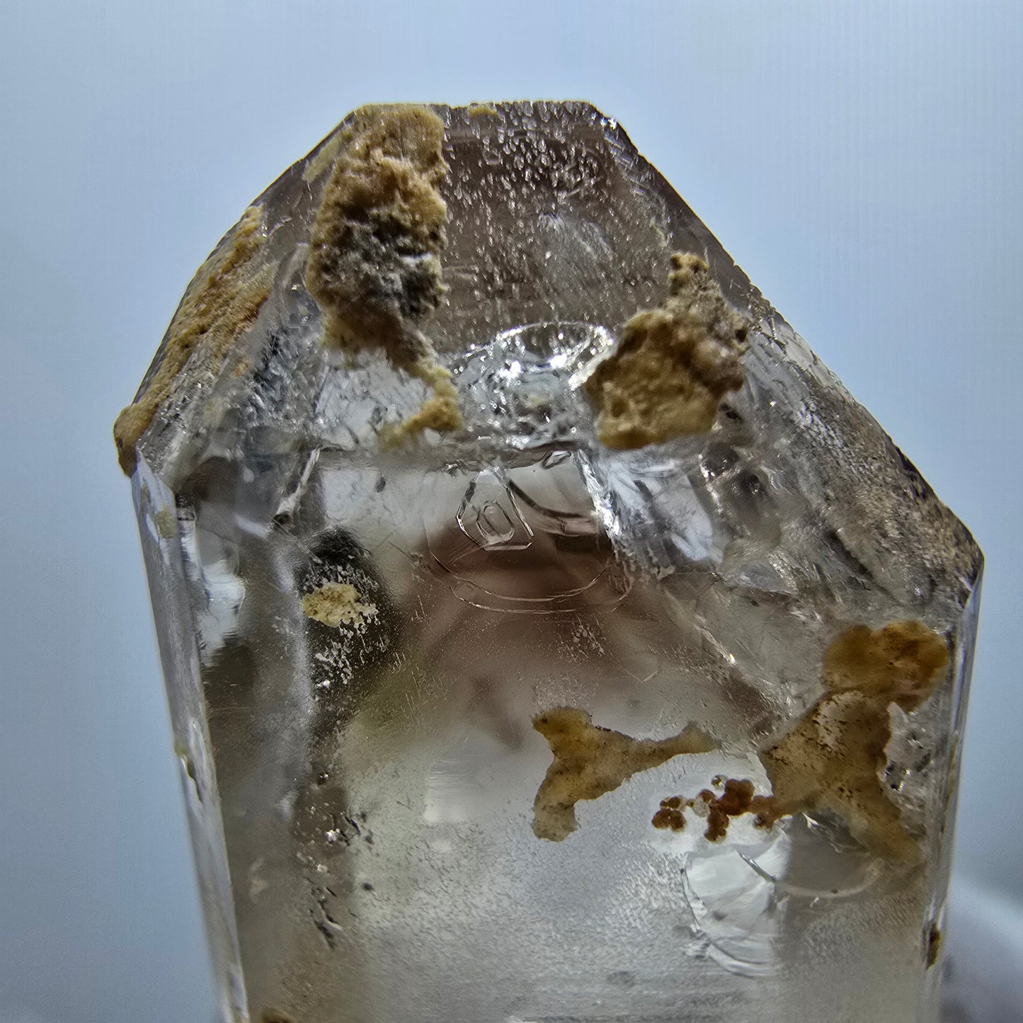 Enhydro Phantom Smoky Quartz Point, 1x Bubble Goboboseb, Namibia 33*19*10mm