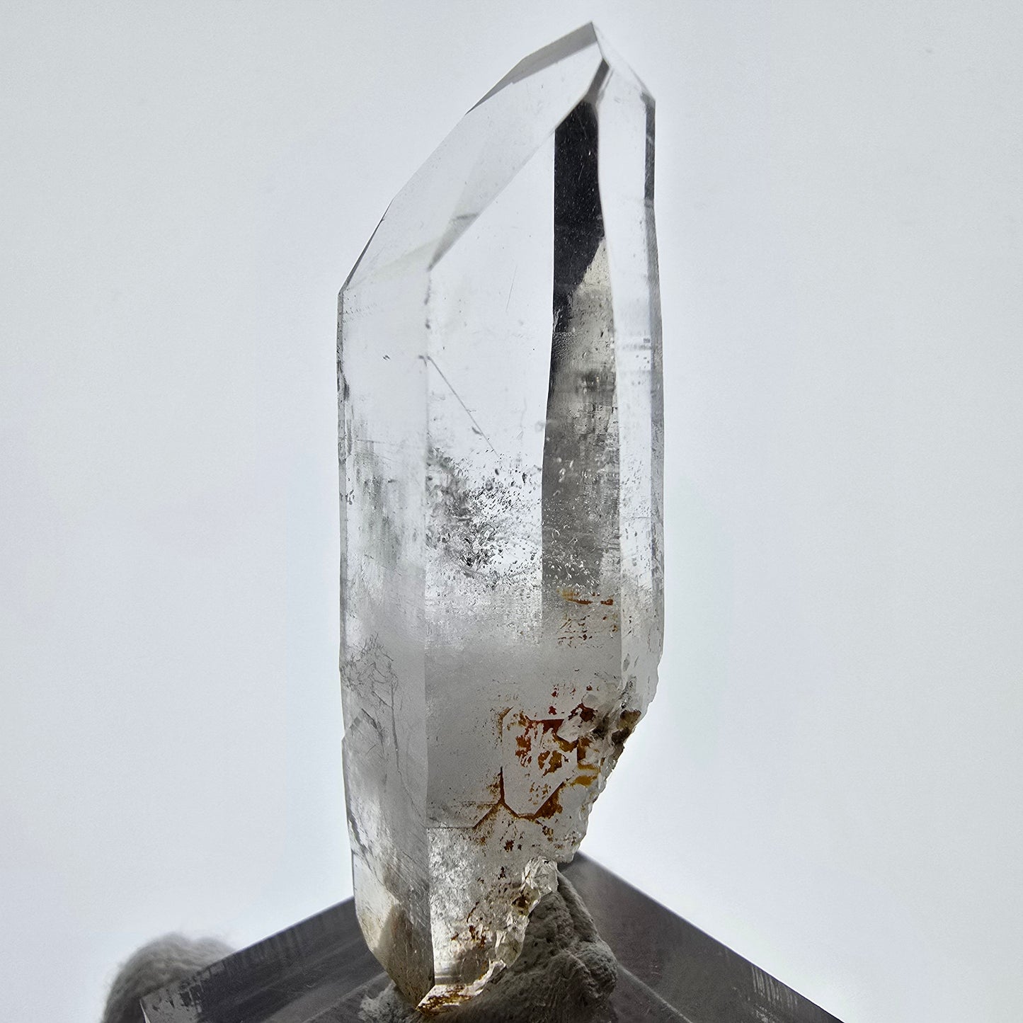 Sceptre de poche Saint-Valentin en quartz fumé fantôme squelette, Namibie 54 x 18 x 13 mm