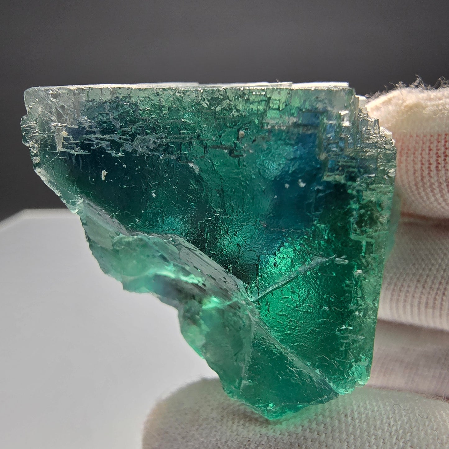 Klare Phantom Fluorit Würfel Stufe grün gelb Okorusu Namibia 47*42*30mm Sammlung