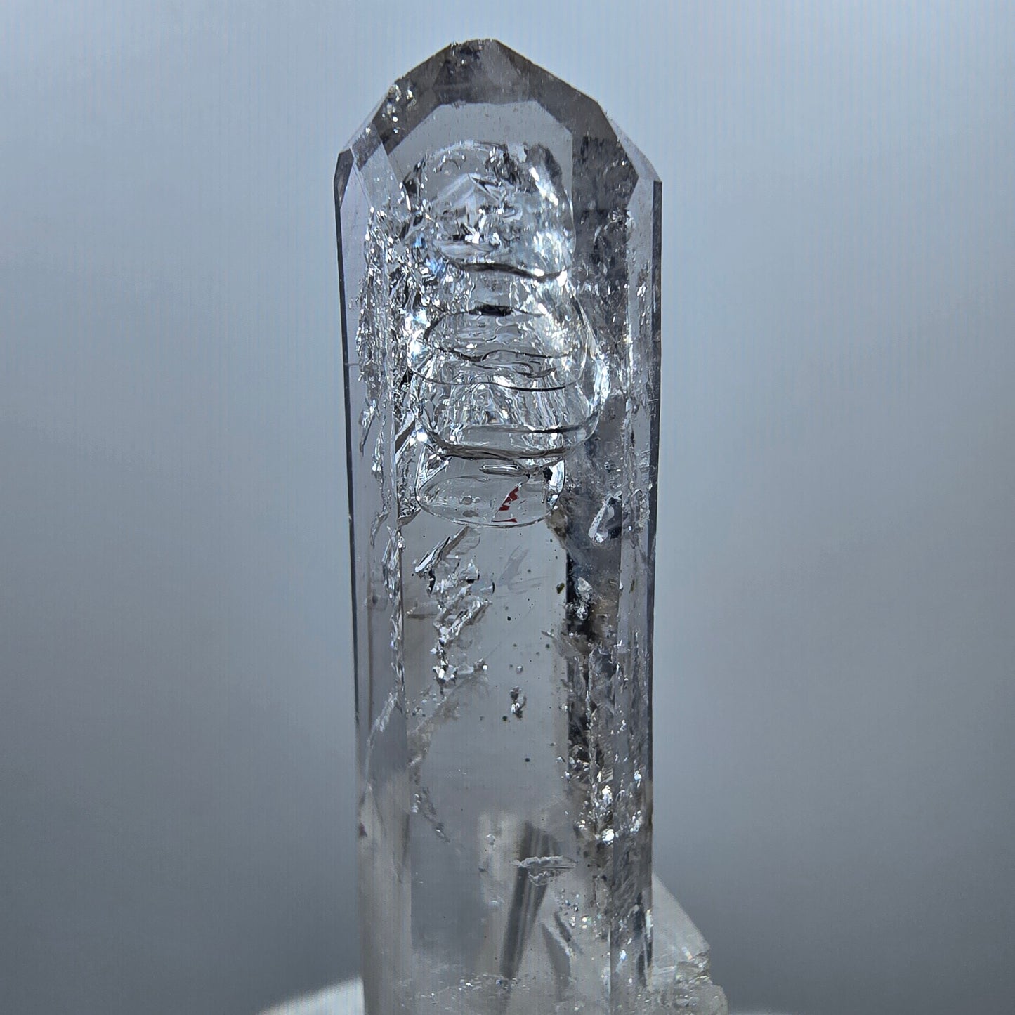 Quartz fumé lémurien Enhydro sur matrice Valentine Pocket Goboboseb Namibie 58 x 23 x 15 mm