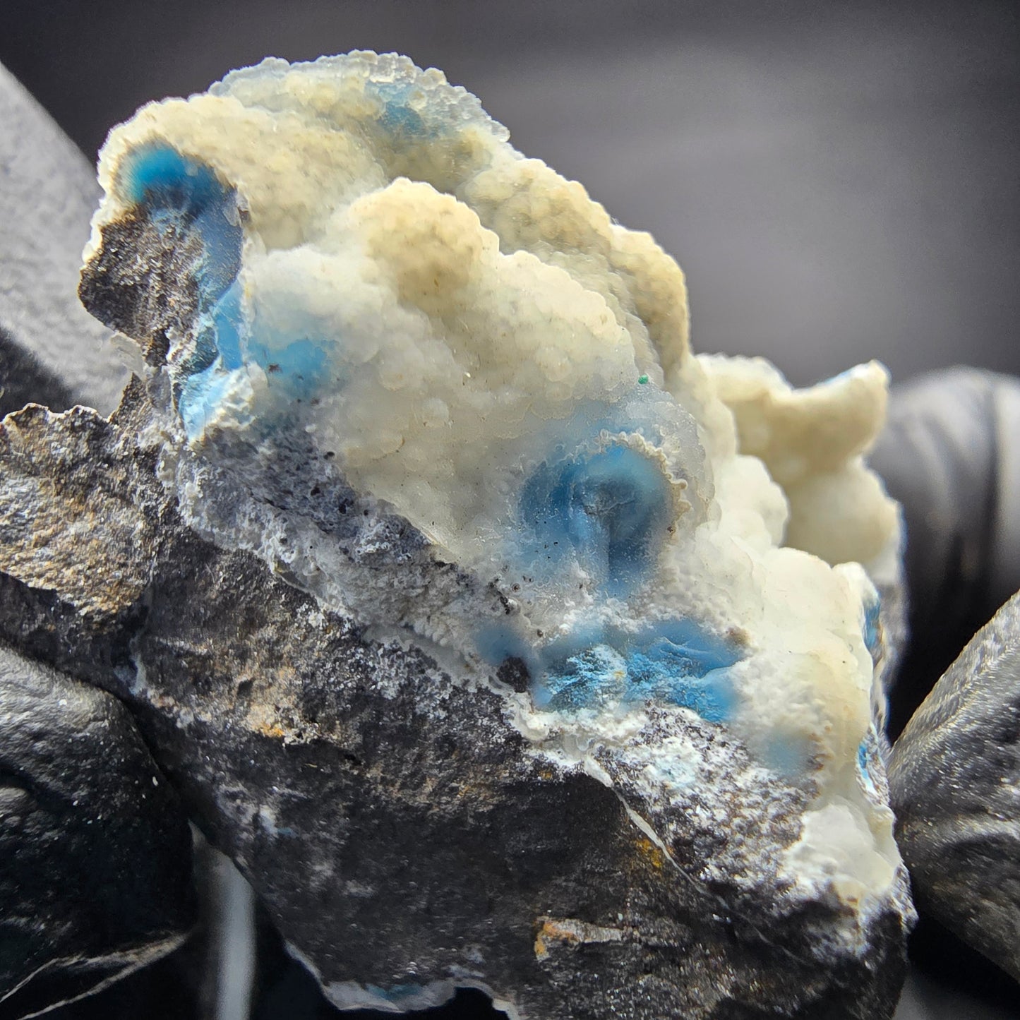 Rare Shattuckite specimen blue, sphere crystals Kaokoveld, Namibia 36*28*23mm