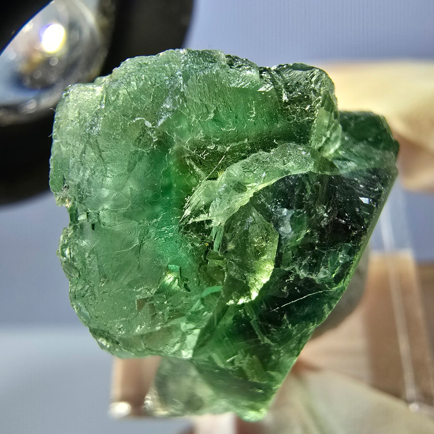 Seltene Phantom Fluorit Würfel Stufe, grün Okorusu, Namibia 28*26*19mm