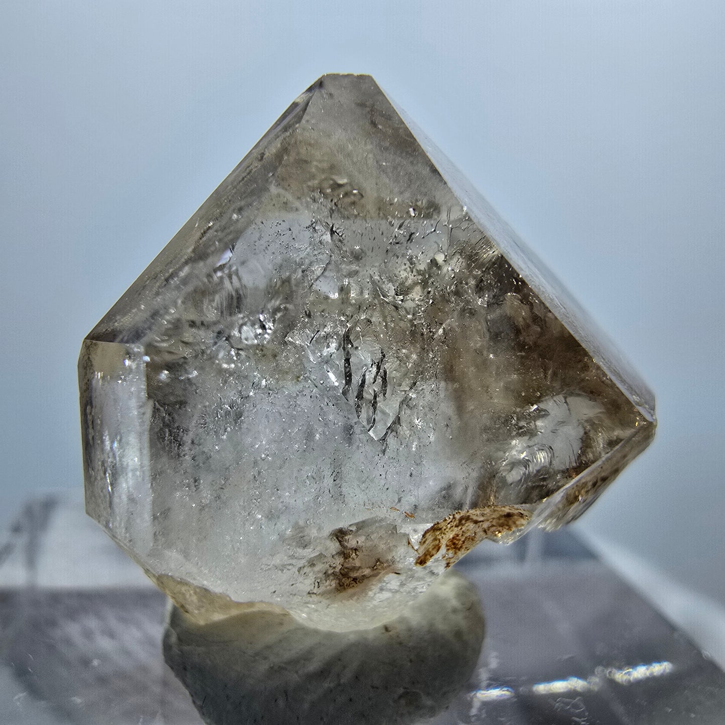 Enhydro Phantom Smoky Quartz Scepter, 1x Bubble Goboboseb, Namibia 17*17*11mm