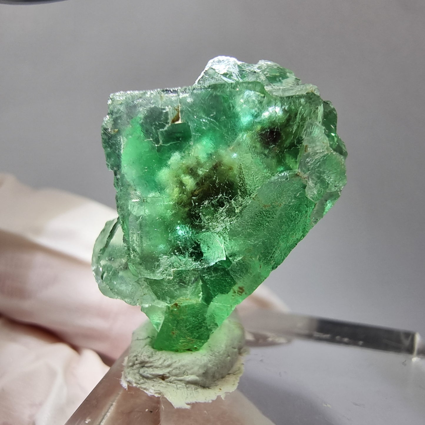Seltene Fluorit Würfel Stufe grün lila 24*19*17mm Okorusu Namibia Sammlung