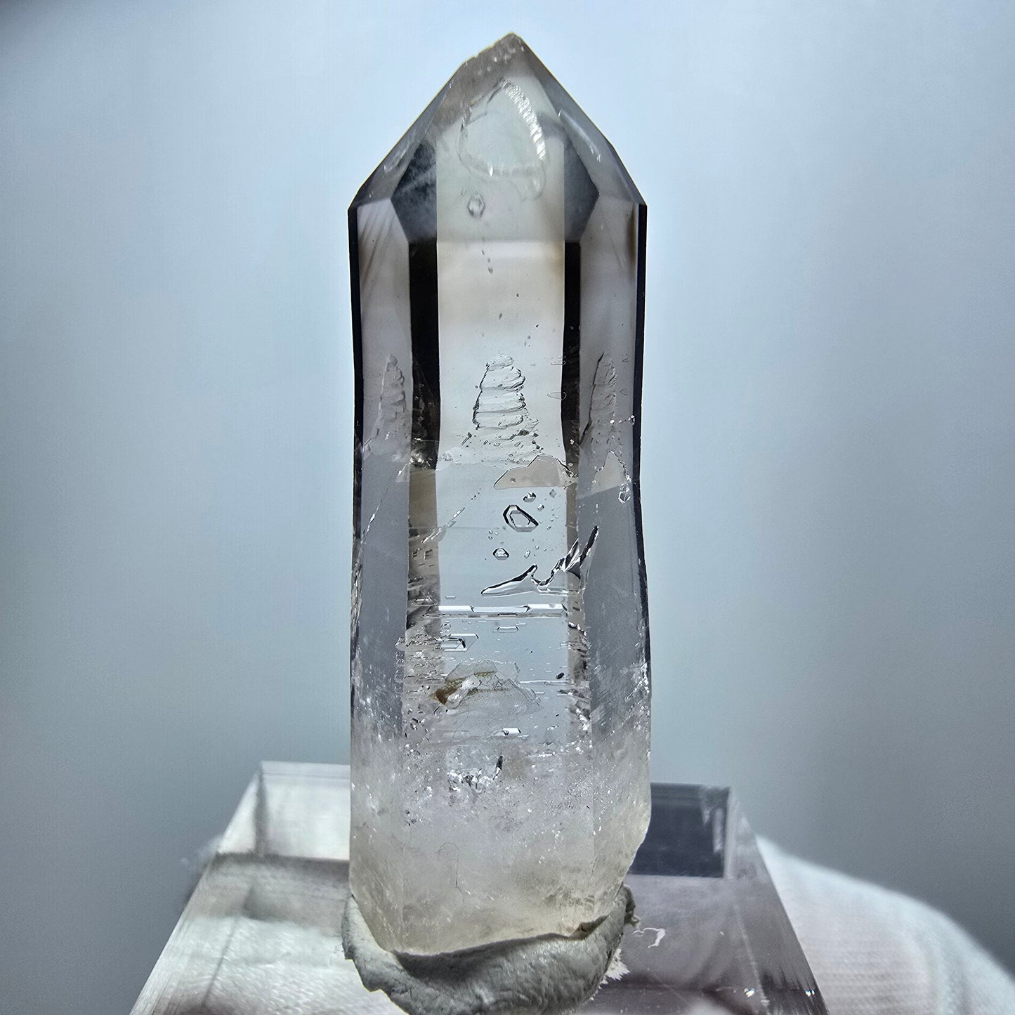 Klarer Phantom Rauchquarz Zepter Kristall Goboboseb, Namibia 38*14*12mm