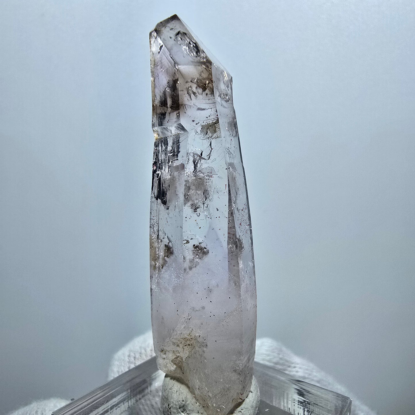 Klare Phantom Rauchquarz Zepter Spitze Goboboseb, Namibia 51*12*12mm
