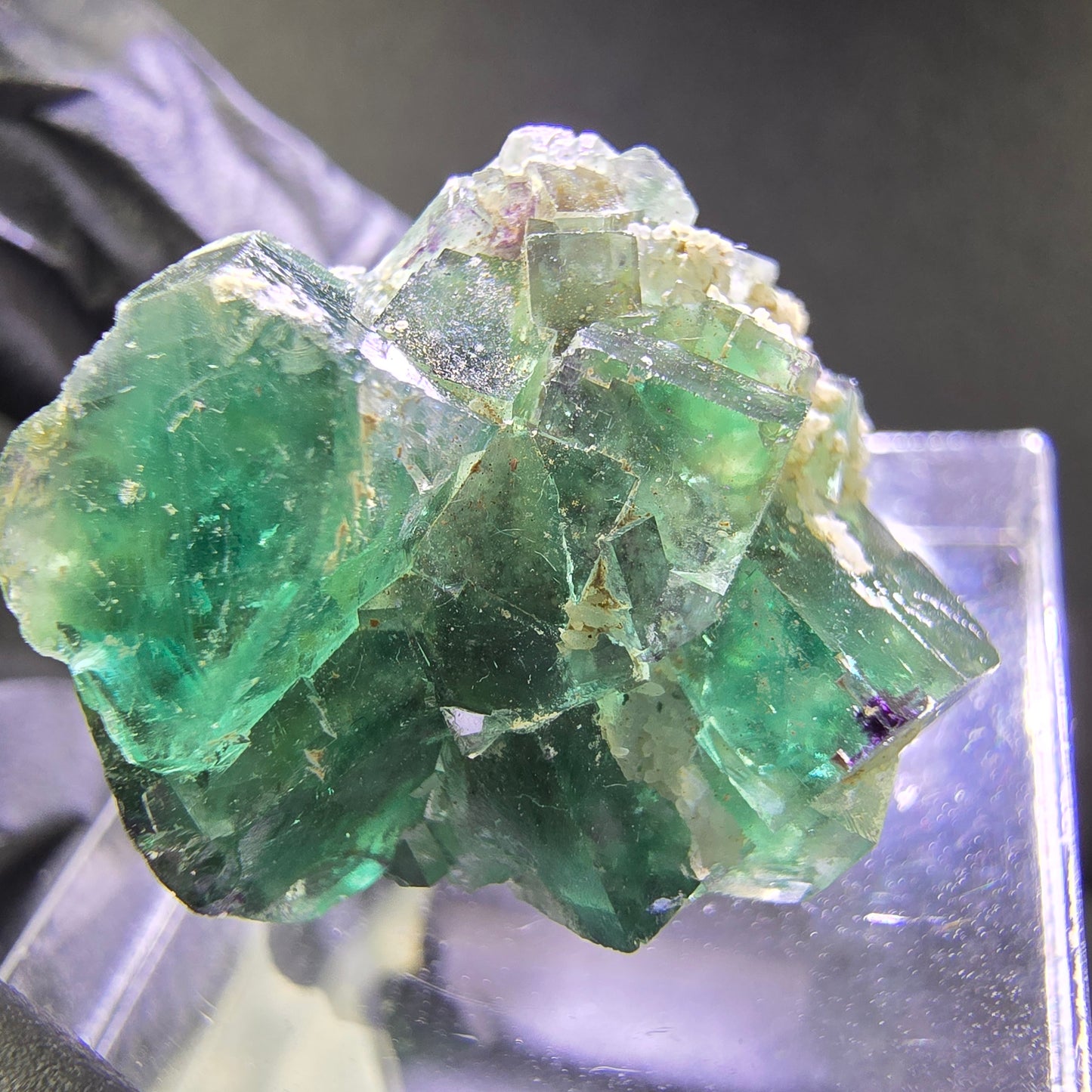 Sehr klare Phantom Fluorit XX Würfel Stufe grün 25*18*15mm aus Okorusu, Namibia