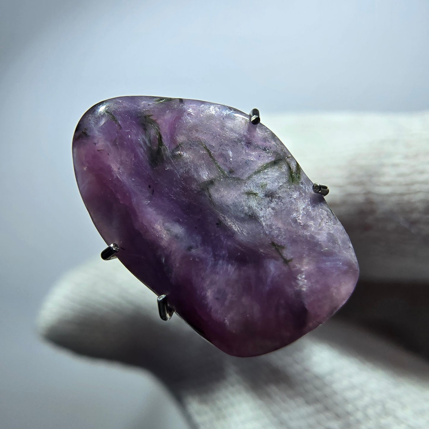 Rare Charoite crystal purple, polished Russia 16*10*2mm
