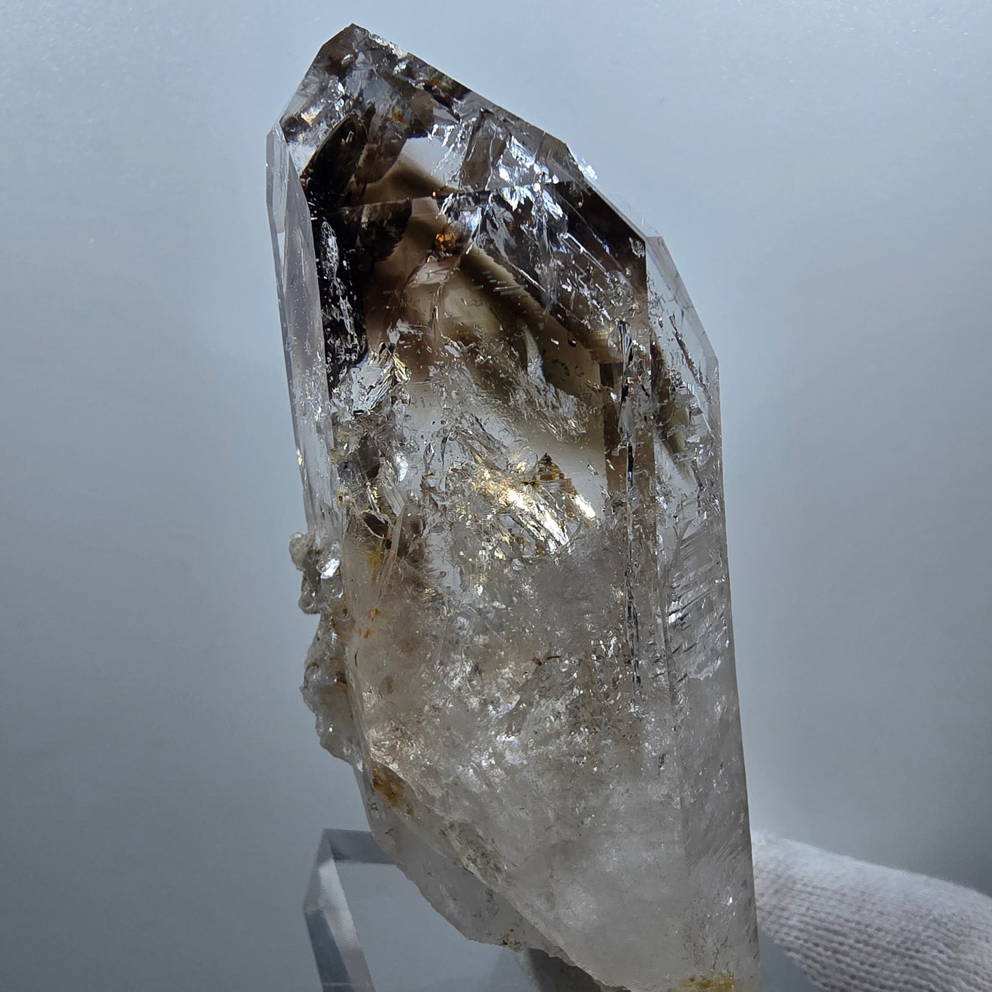Enhydro Phantom Smoky Quartz Tip, 2x Bubble Valentine Pocket Goboboseb Namibia 83*37*27mm