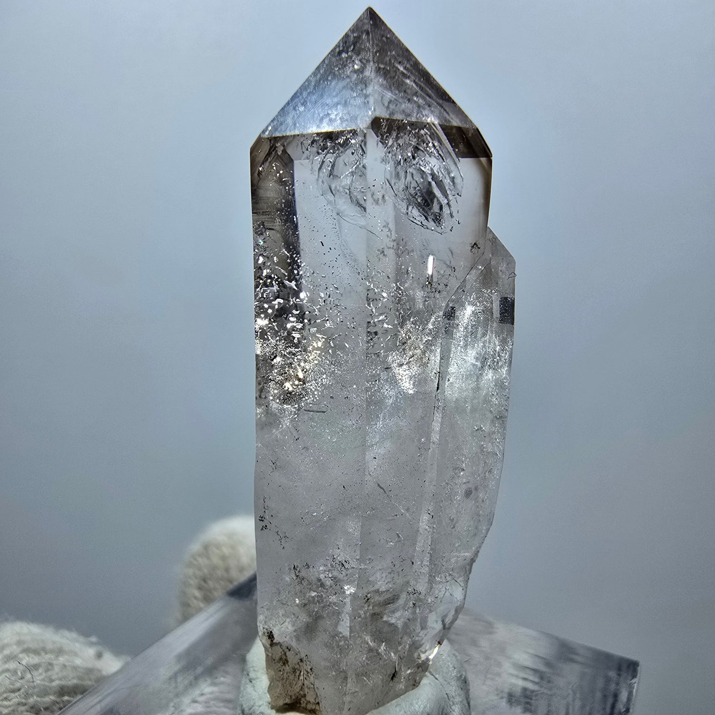 Enhydro Phantom Smoky Quartz Scepter, 2x Bubble Goboboseb, Namibia 39*14*14mm
