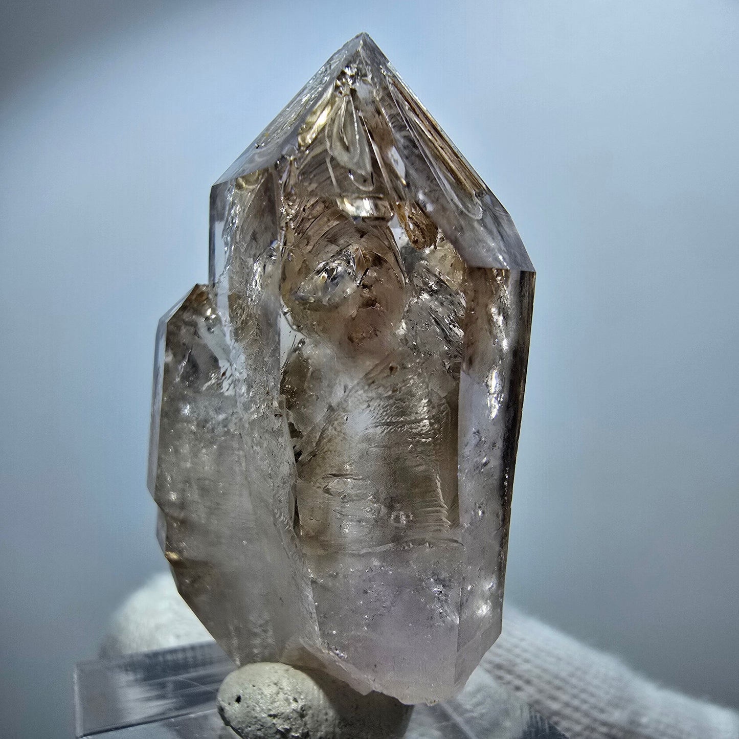 Clear Phantom Smoky Quartz Scepter Point Goboboseb, Namibia 44*26*18mm