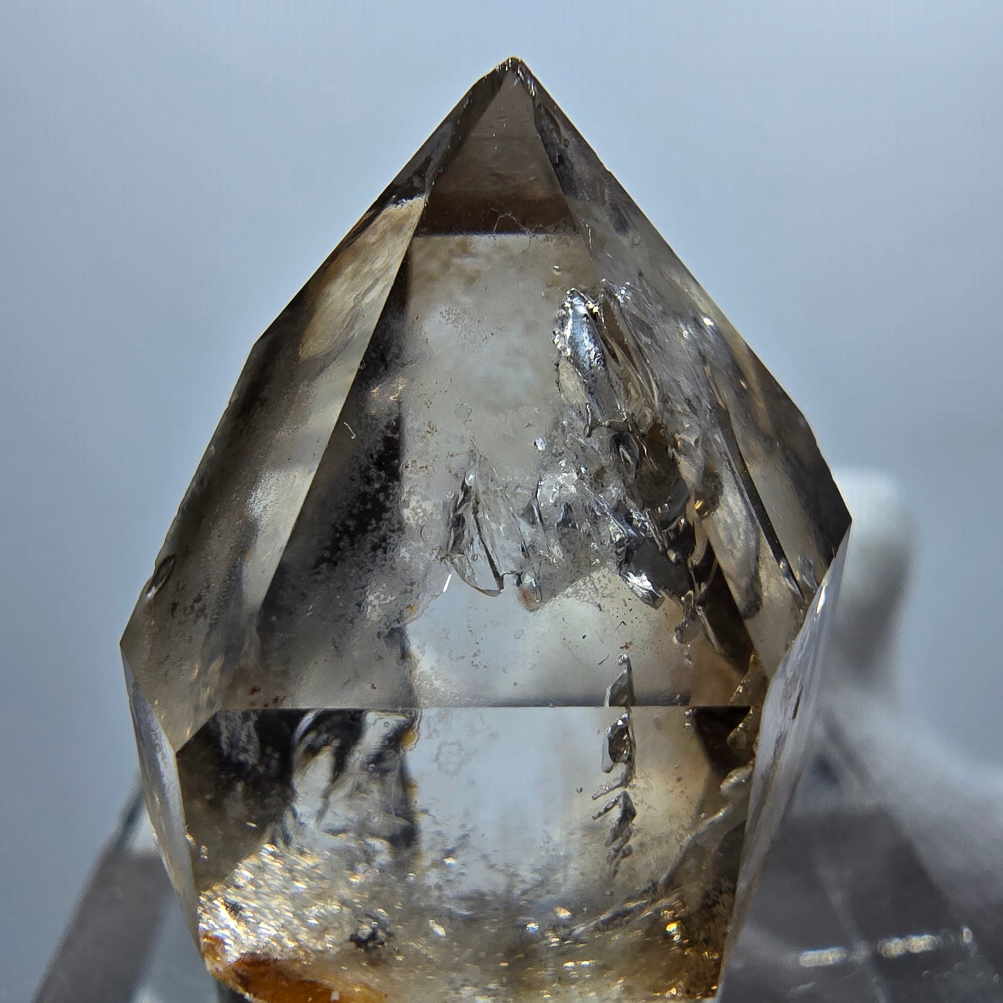 Enhydro Phantom Smoky Quartz Scepter, 1x Bubble Goboboseb, Namibia 24*18*17mm