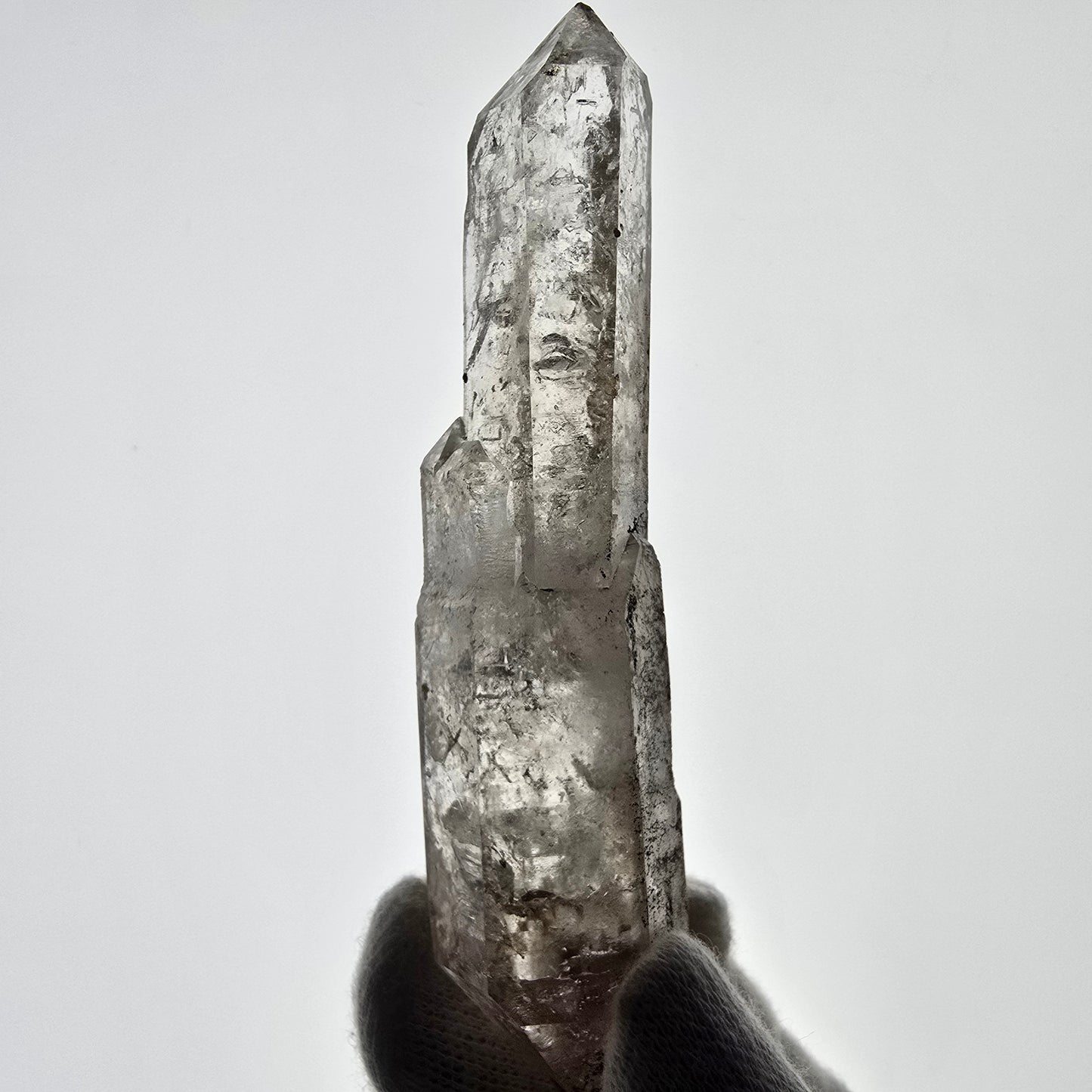 Squelette Fantôme Quartz Fumé DT Sceptre Valentine Pocket Goboboseb Namibie 103*24*18mm