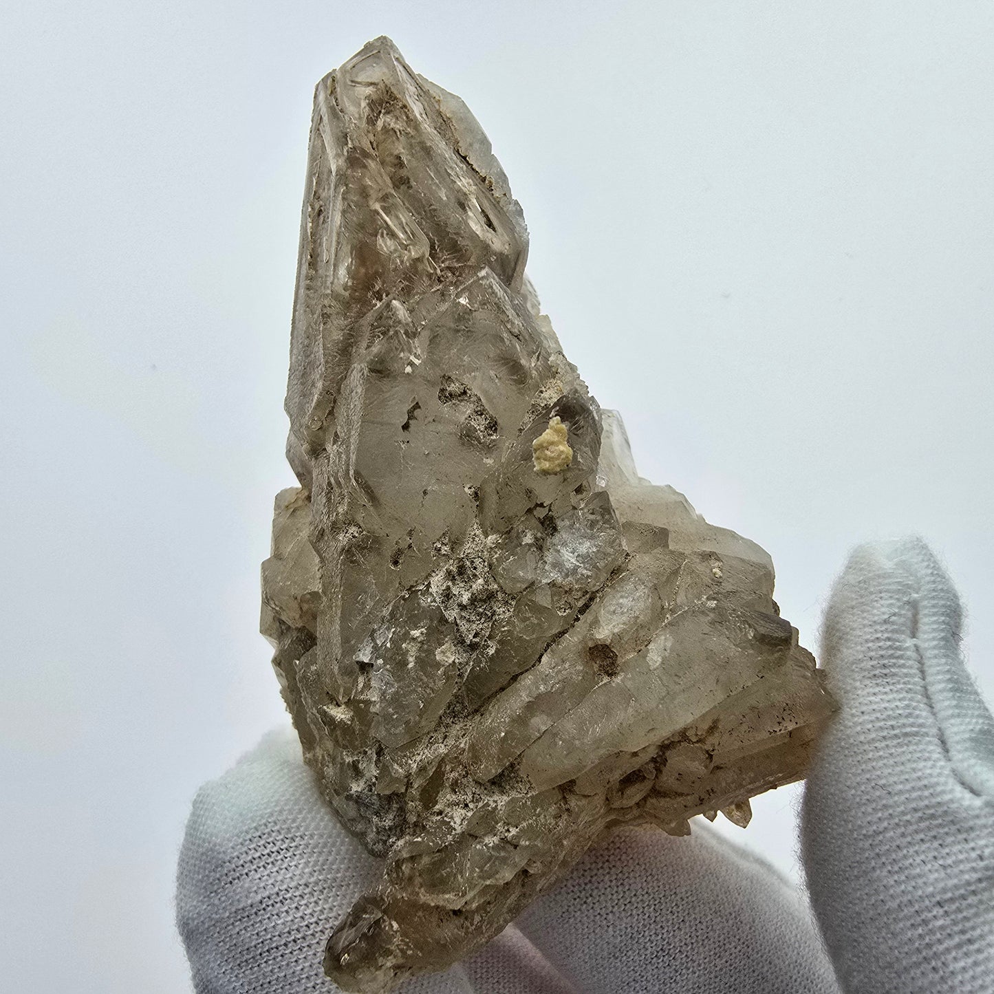 Enhydro Phantom Rauchquarz Zepter Stufe, 2x Blase Goboboseb, Namibia 78*41*53mm
