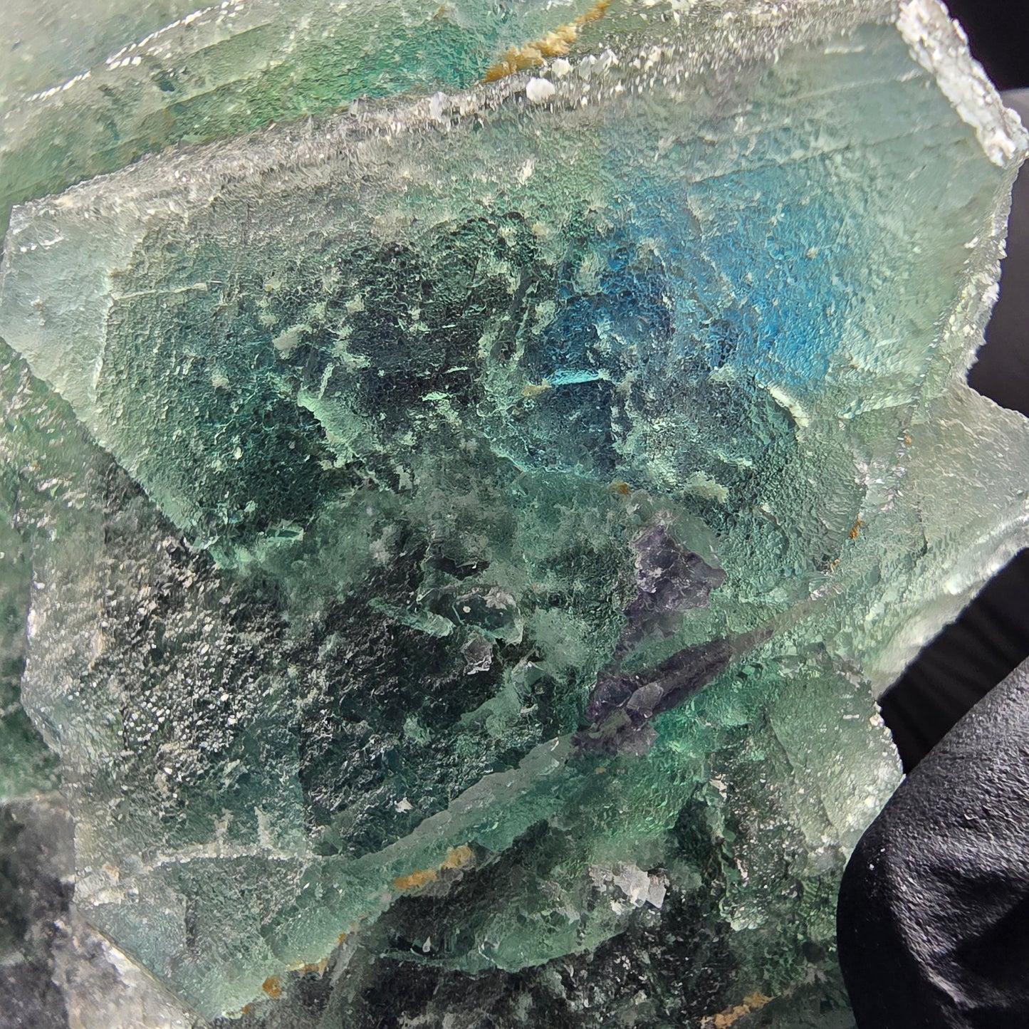 Große Phantom Fluorit XX Oktaeder Stufe grün blau 110*77*71mm aus Erongo Namibia