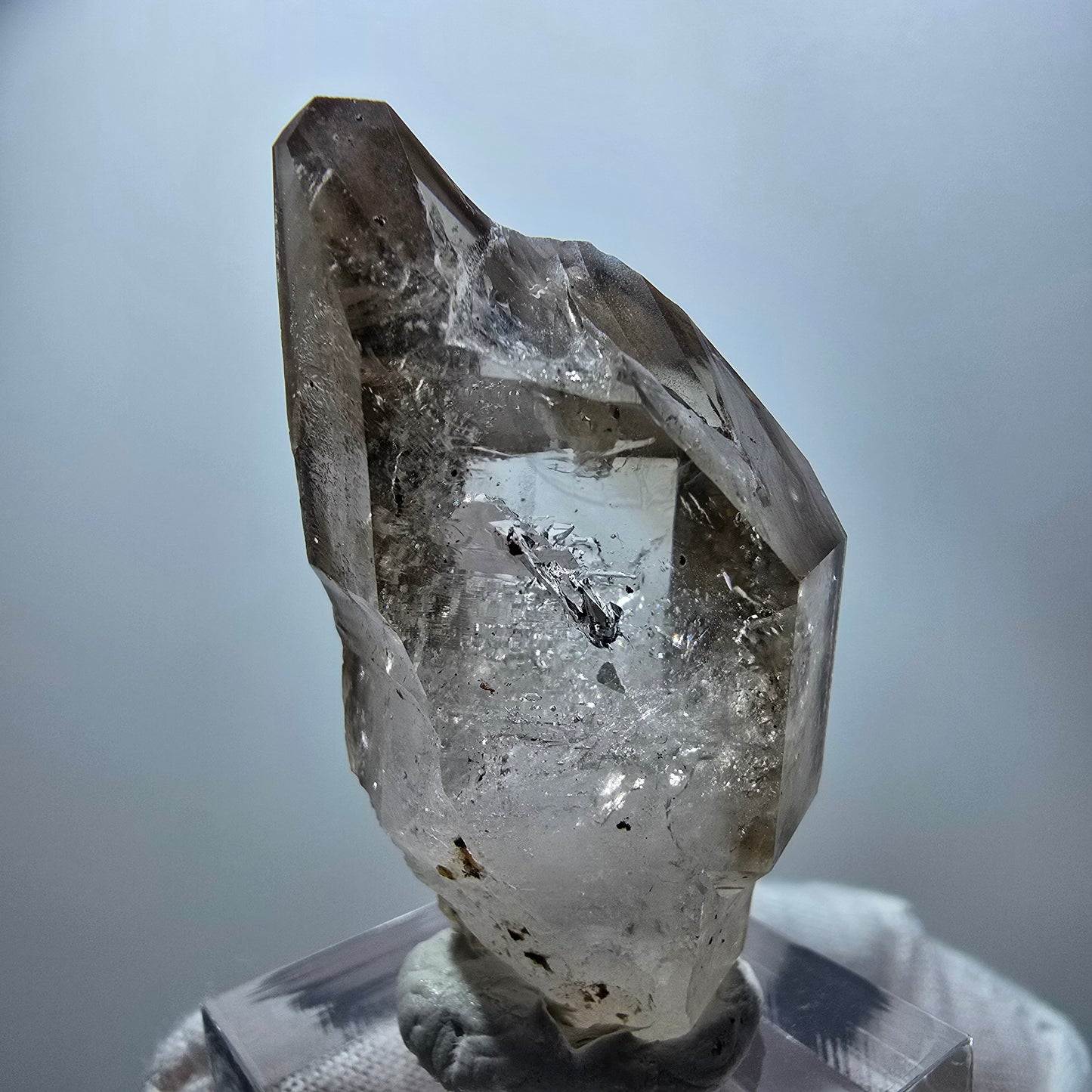 Klarer Phantom Rauchquarz Zepter Kristall Goboboseb, Namibia 47*24*21mm