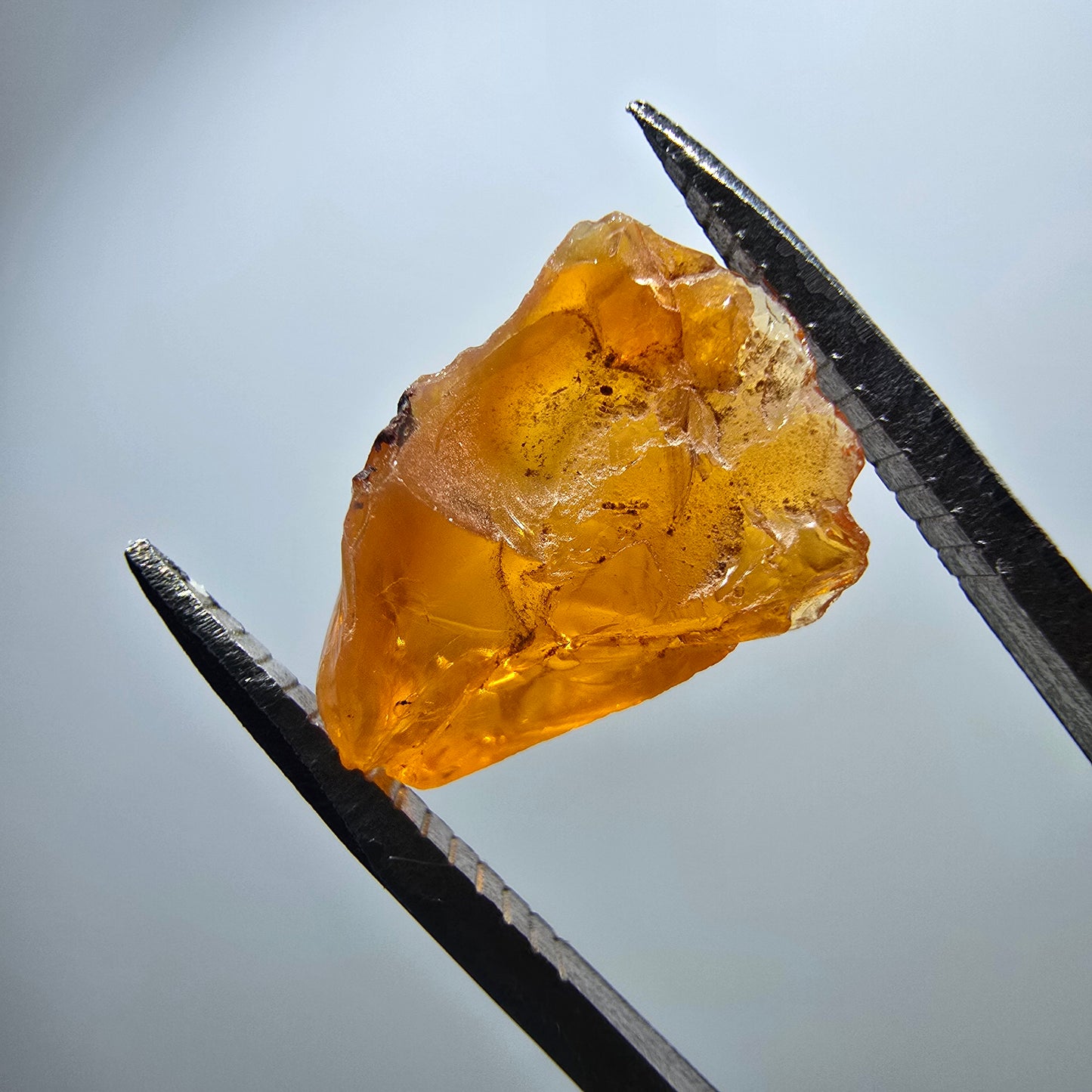 Seltener Feueropal Kristall, rot orange Mexiko 12*9*6mm