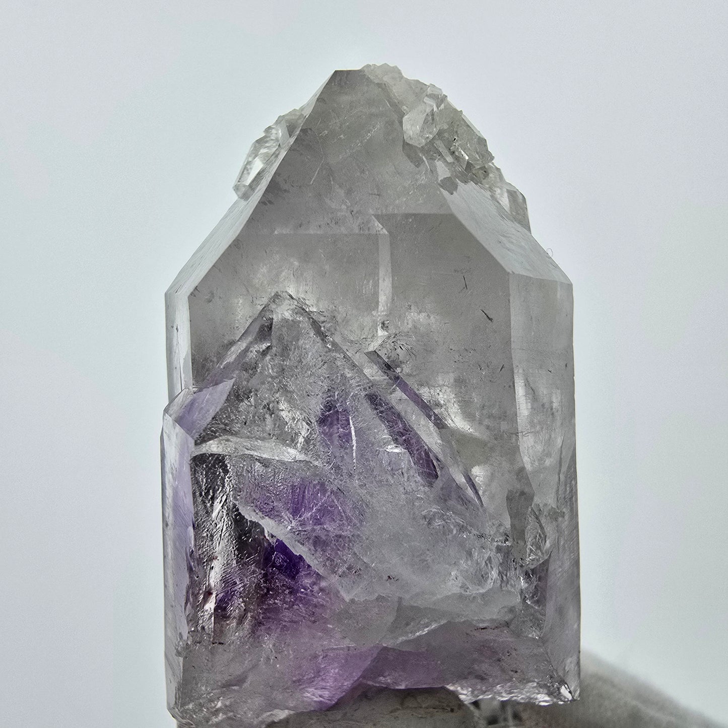 Harlequin Phantom Amethyst with Prehnite Streep Mine Goboboseb Namibia 57*29*25mm