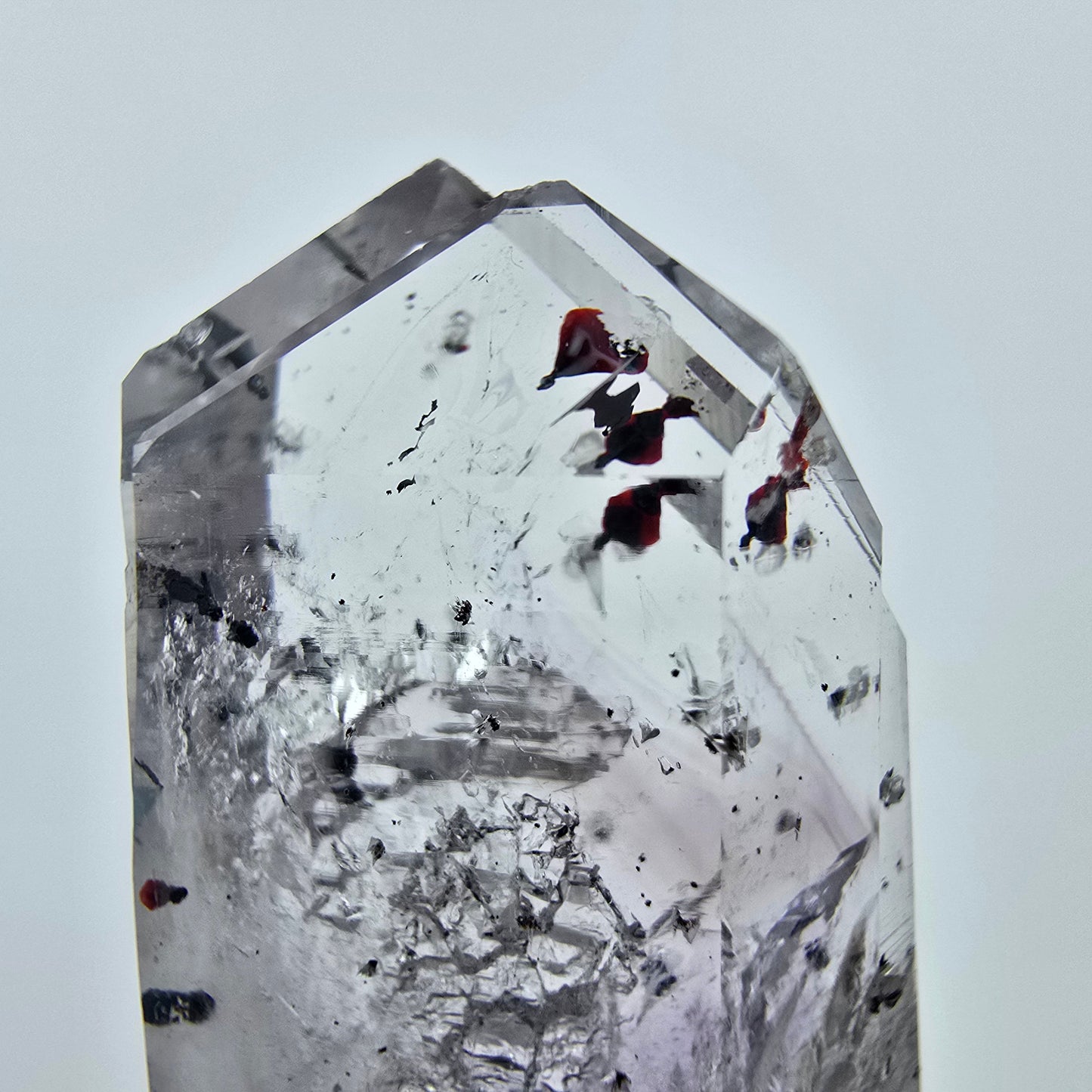 Harlekin Phantom Amethyst mit Analcim Streep Mine Goboboseb Namibia 36*18*10mm