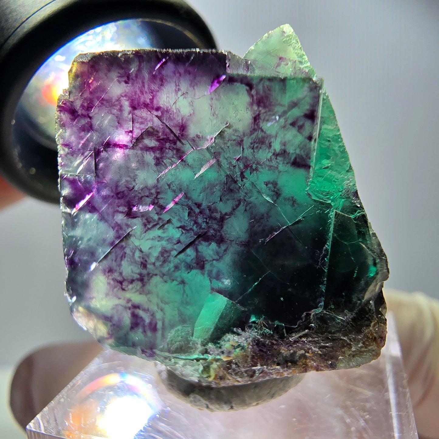 Rare Fluorite Cube Specimen, green purple Okorusu, Namibia 29*24*23mm