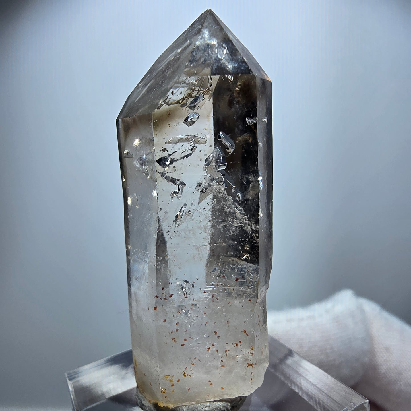 Klarer Phantom Rauchquarz Zepter Kristall Goboboseb, Namibia 44*18*13mm