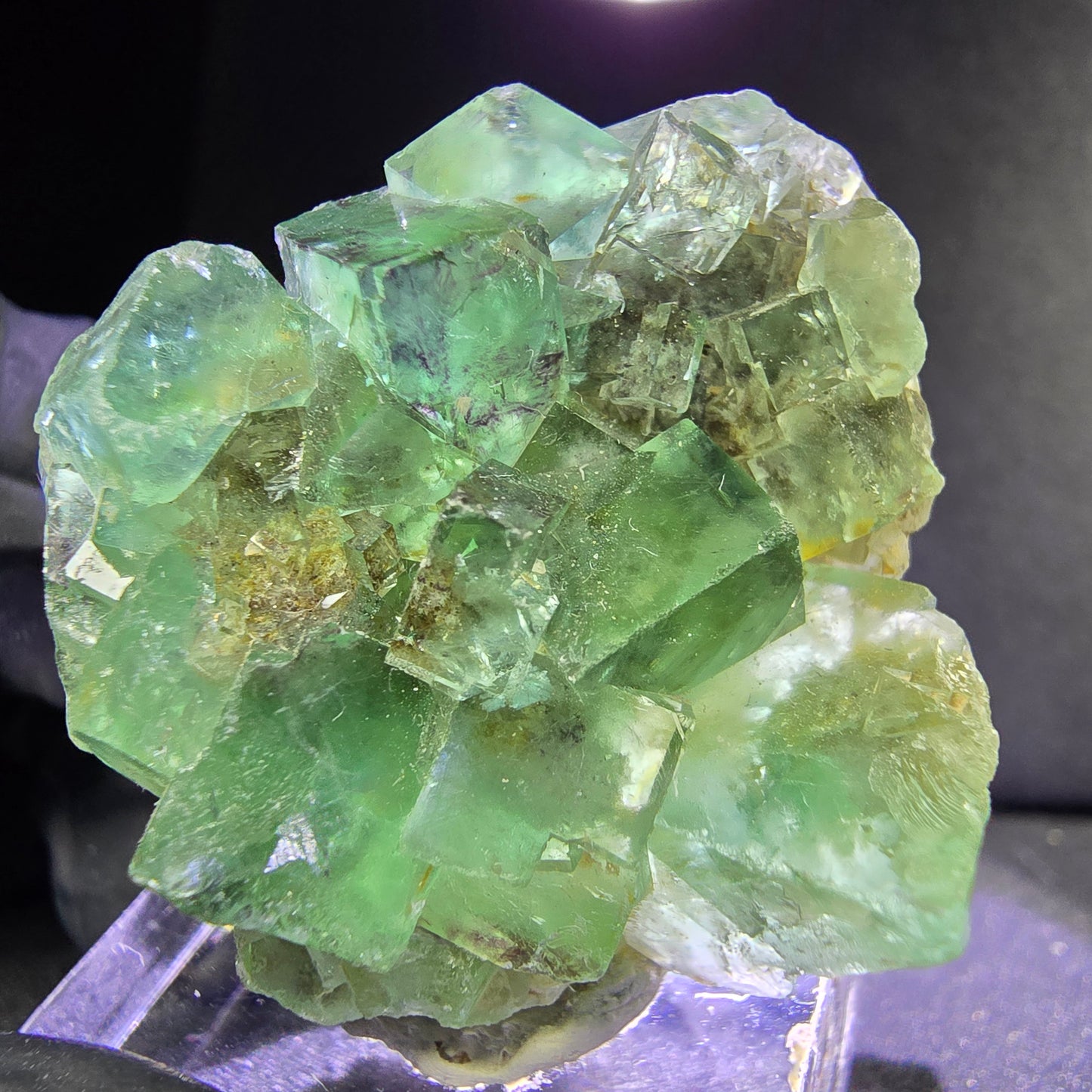 Sehr klare Fluorit Würfel Stufe grün 34*32*21mm Okorusu, Namibia Sammlung