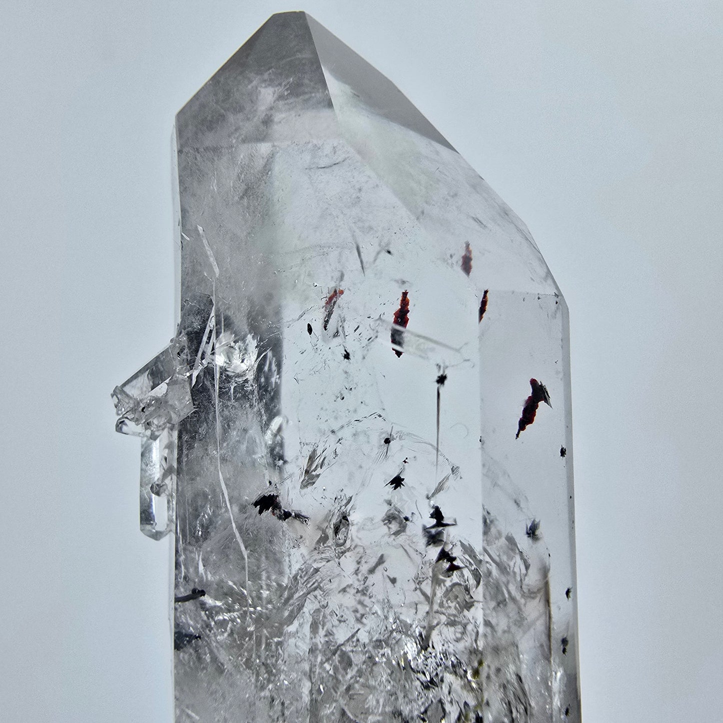 Cristal de quartz fantôme Harlequin Streep Mine Goboboseb Namibie 44*16*11mm