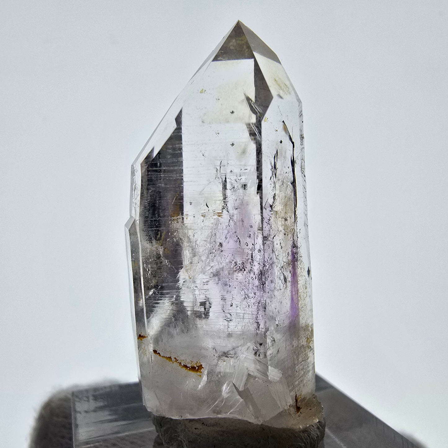Sceptre d'améthyste lémurienne Enhydro, 1x Pochette Saint-Valentin à bulles, Namibie 36 x 17 x 15 mm