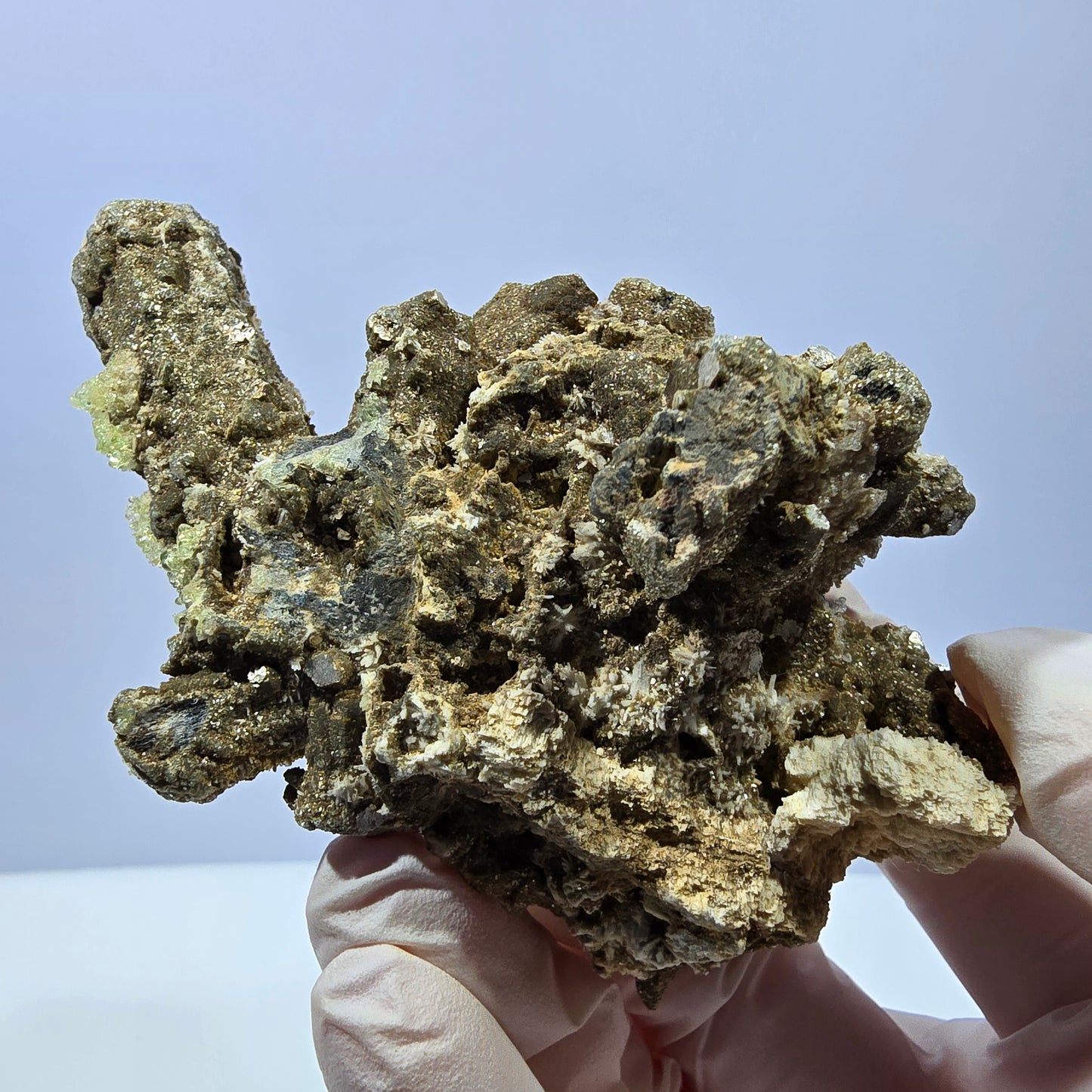Hyalit Opal, Schörl Turmalin, Orthoklas Muskovit Stufe Erongo, Namibia 90*73*52mm