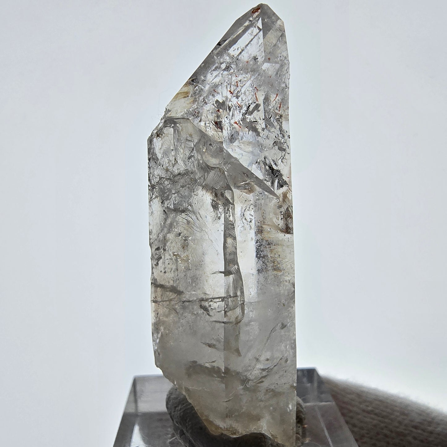 Enhydro Skeleton Smoky Quartz Scepter, 1x Bubble Valentine Pocket, Namibia 51*19*16mm